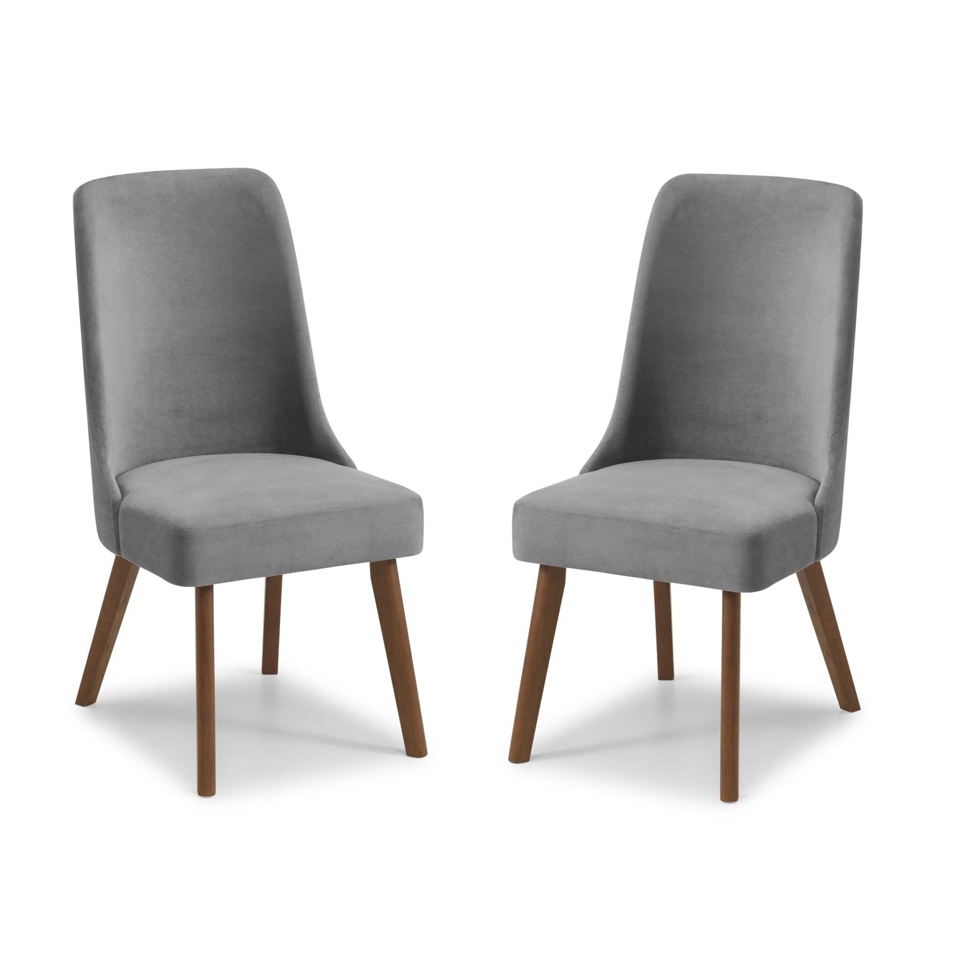 Huxley Dining Chair - Set of 2 - Grey Fabric