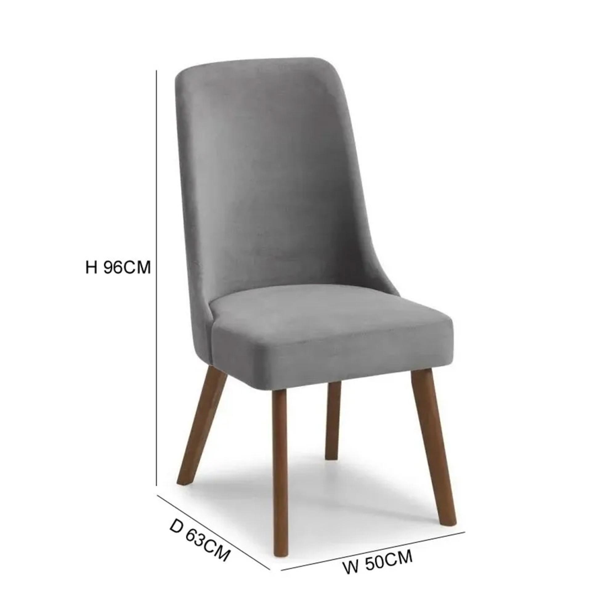 Huxley Dining Chair - Set of 2 - Grey Fabric