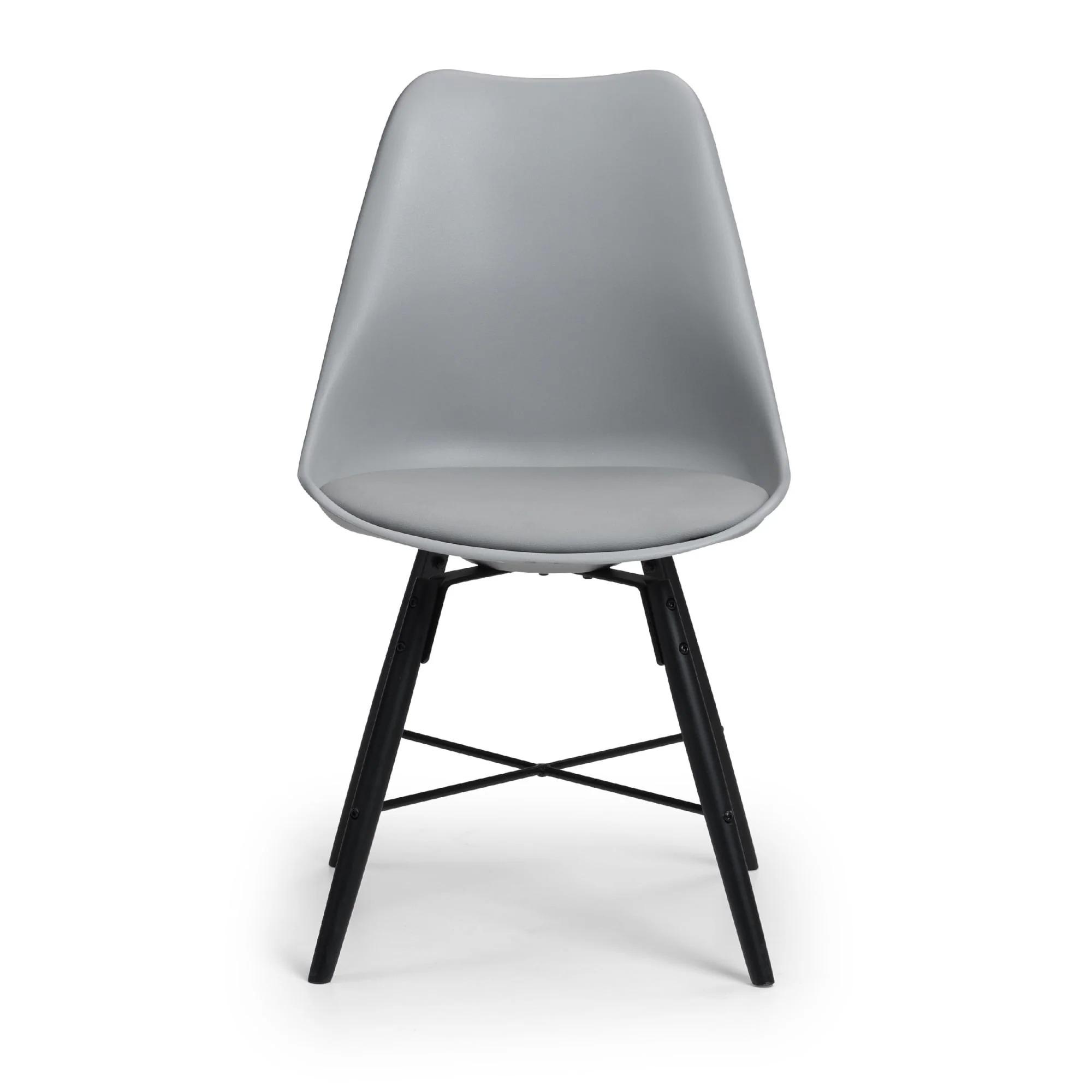 Kari Dining Chair - Set of 2 - Grey Faux Leather