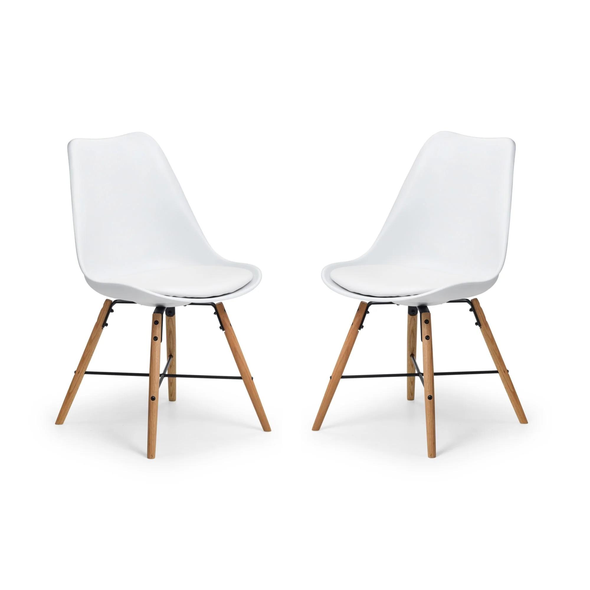 Kari Dining Chair - Set of 2 - White Faux Leather