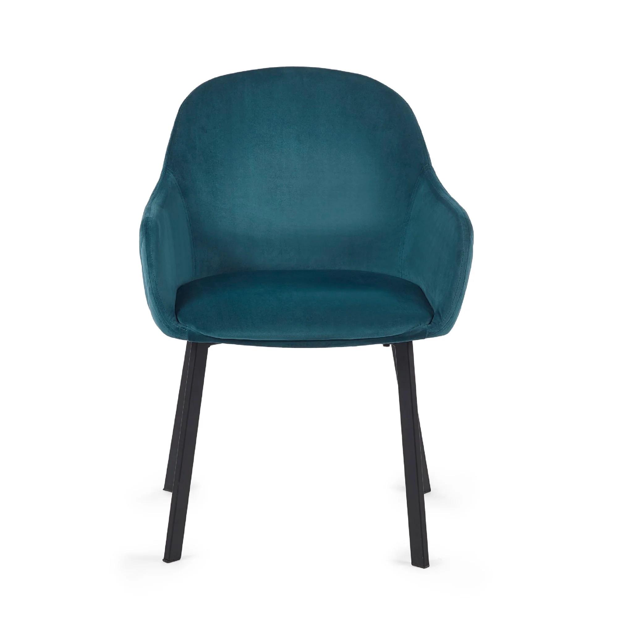 Lima Dining Chair - Set of 2 - Teal Fabric