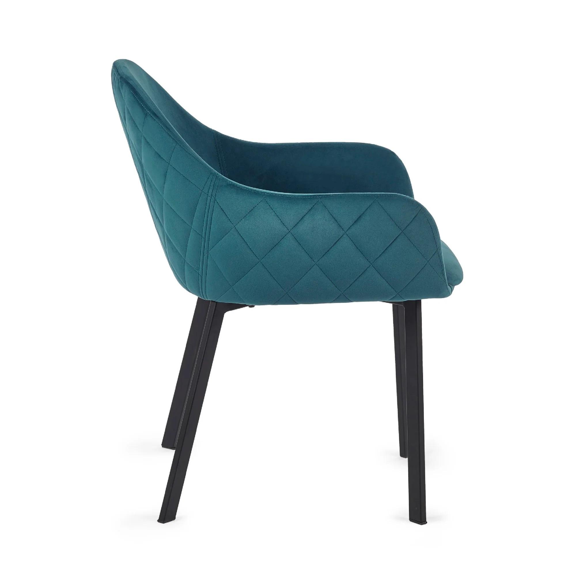 Lima Dining Chair - Set of 2 - Teal Fabric