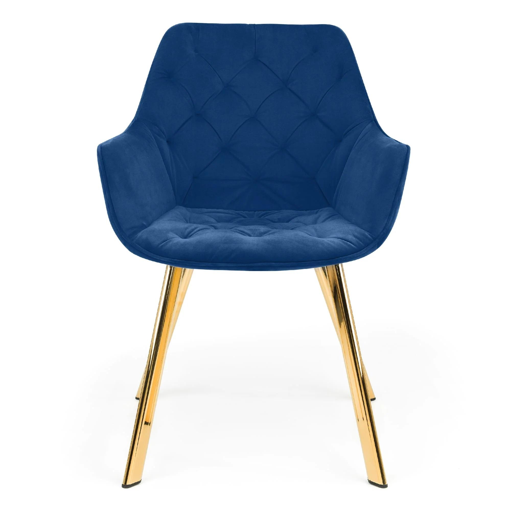 Lorenzo Dining Chair - Set of 2 - Blue Fabric