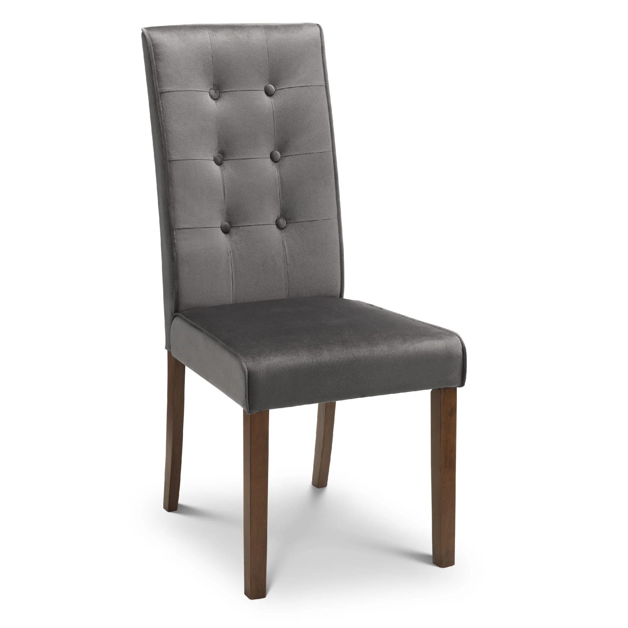 Madrid Dining Chair - Set of 2 - Grey Fabric
