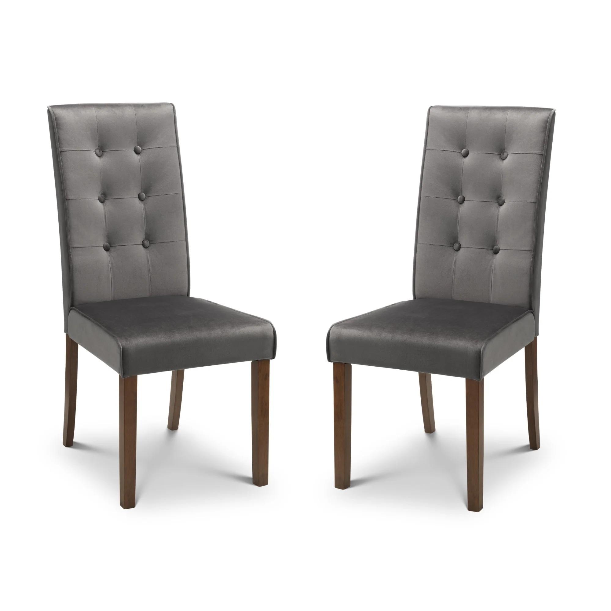 Madrid Dining Chair - Set of 2 - Grey Fabric