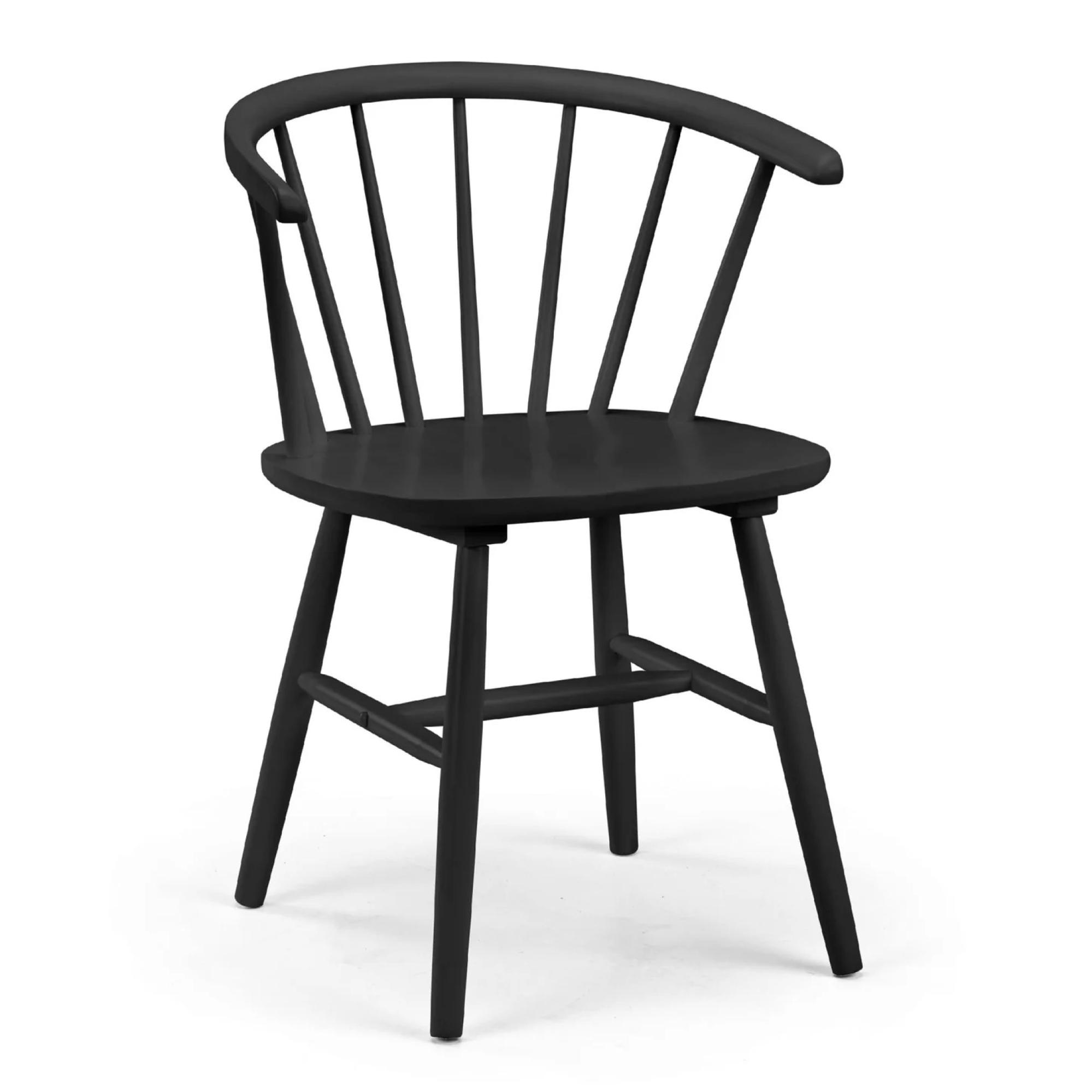 Modena Dining Chair - Set of 2 - Spindle Back - Black
