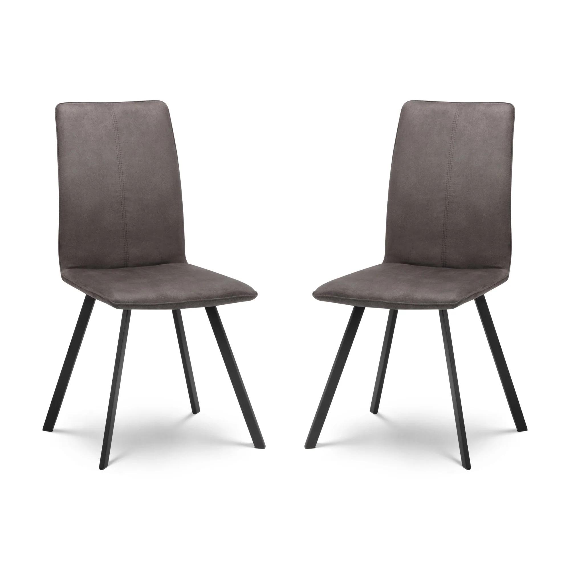 Monroe Dining Chair - Set of 2 - Grey Fabric