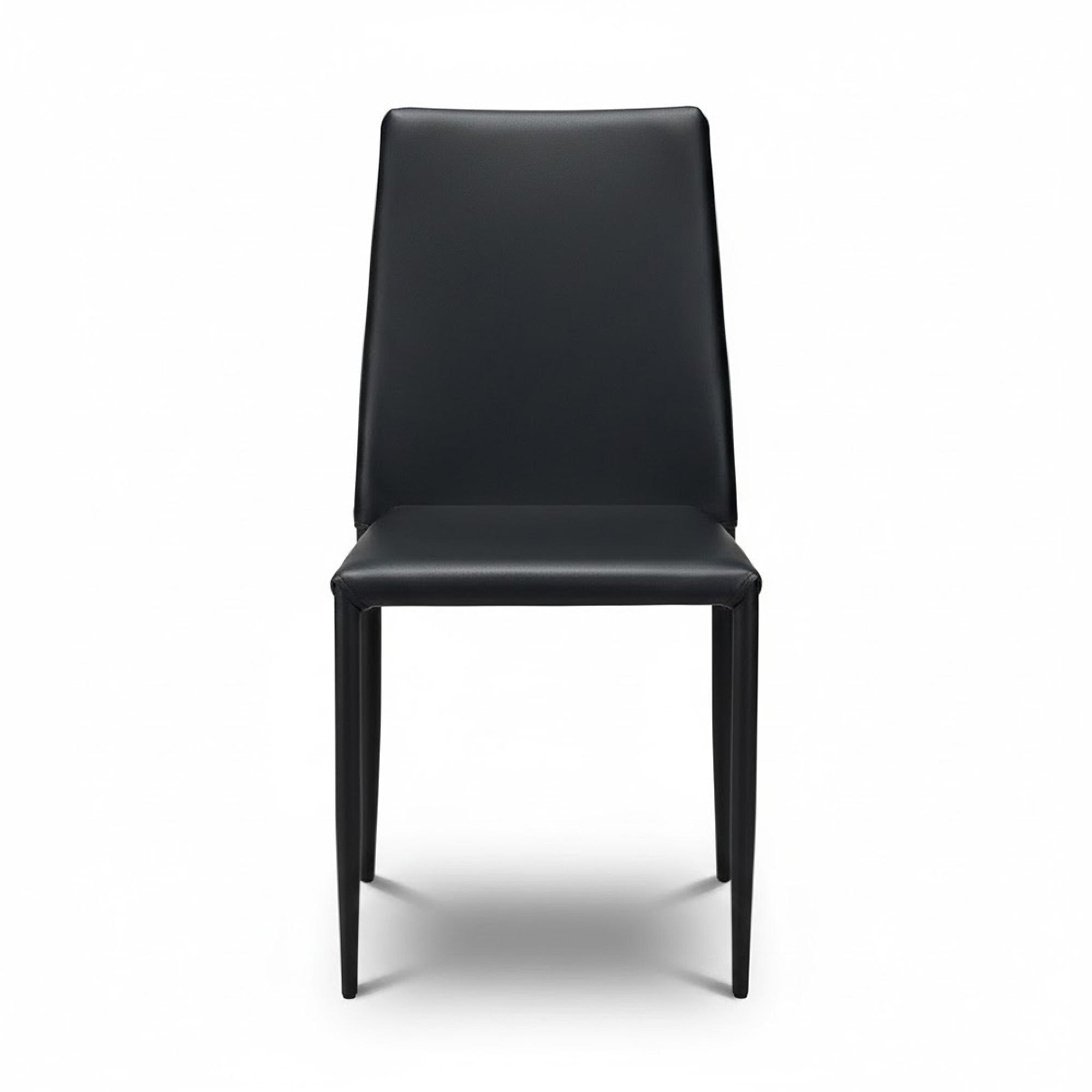Jazz Dining Chair - Set of 4 - Black Faux Leather