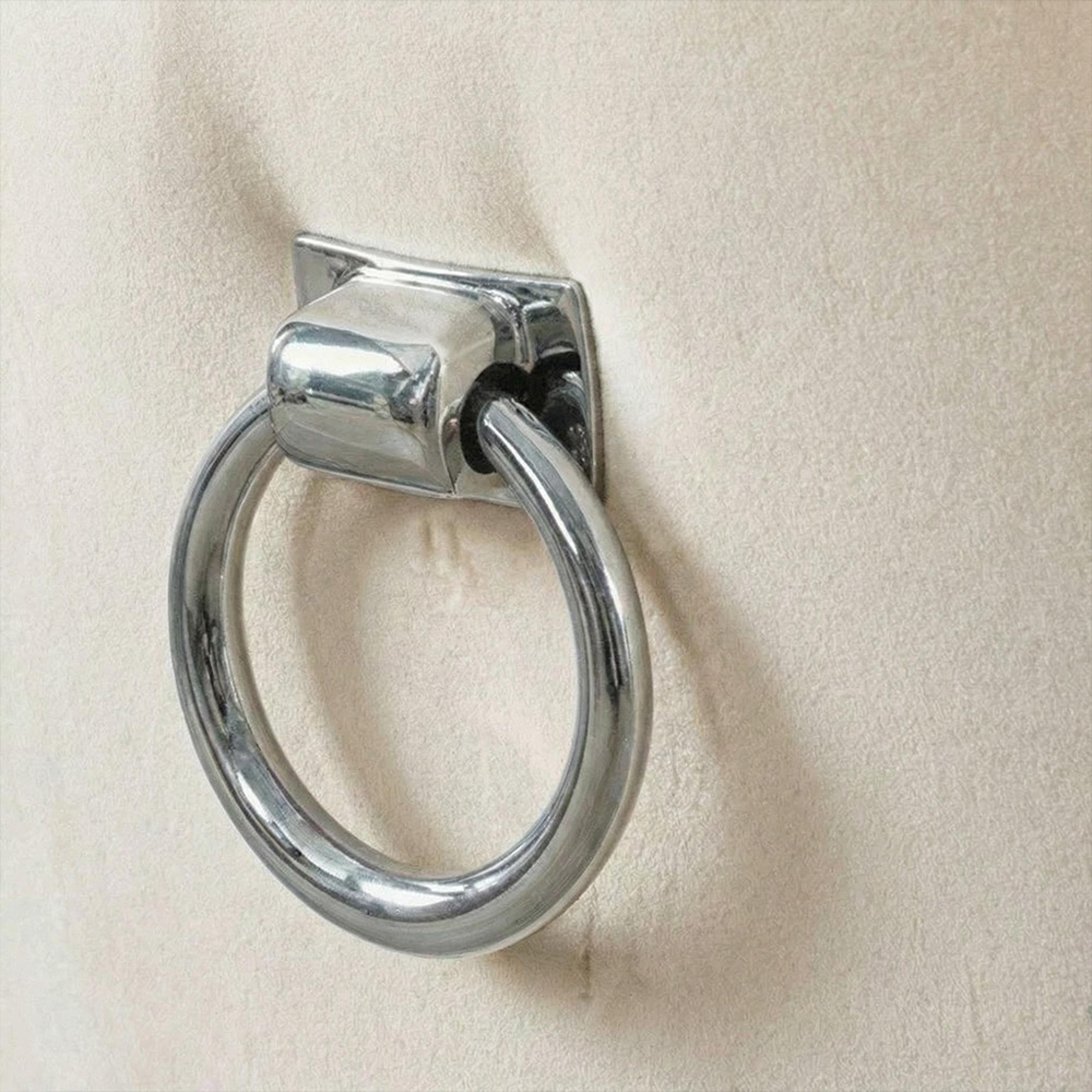 Knocker Back Dining Chair - Champagne Velvet Fabric - Chrome Legs