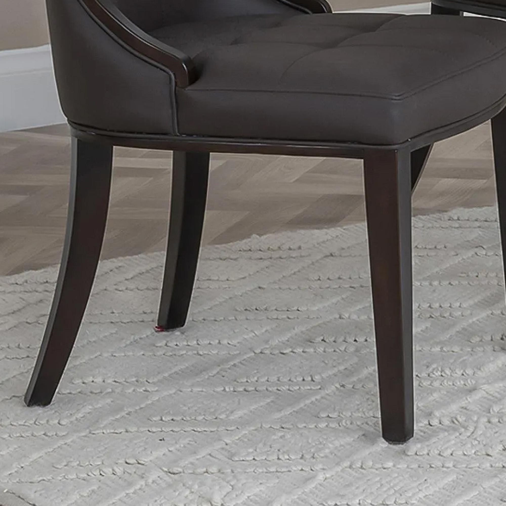 Paris Dining Chair - Brown Leather - Brown Legs