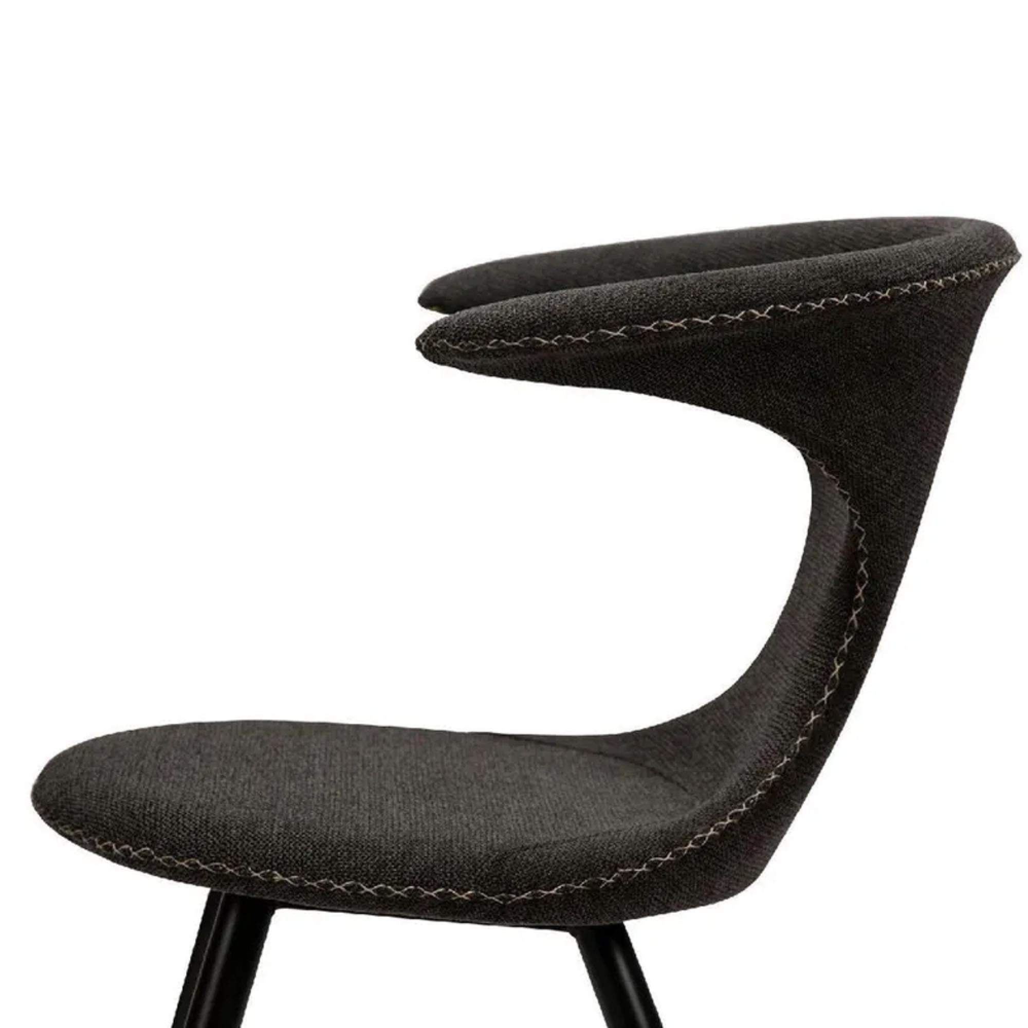 Clearance - Flair Crow Dining Chairs - Set of 2 - Black Fabric - FS404