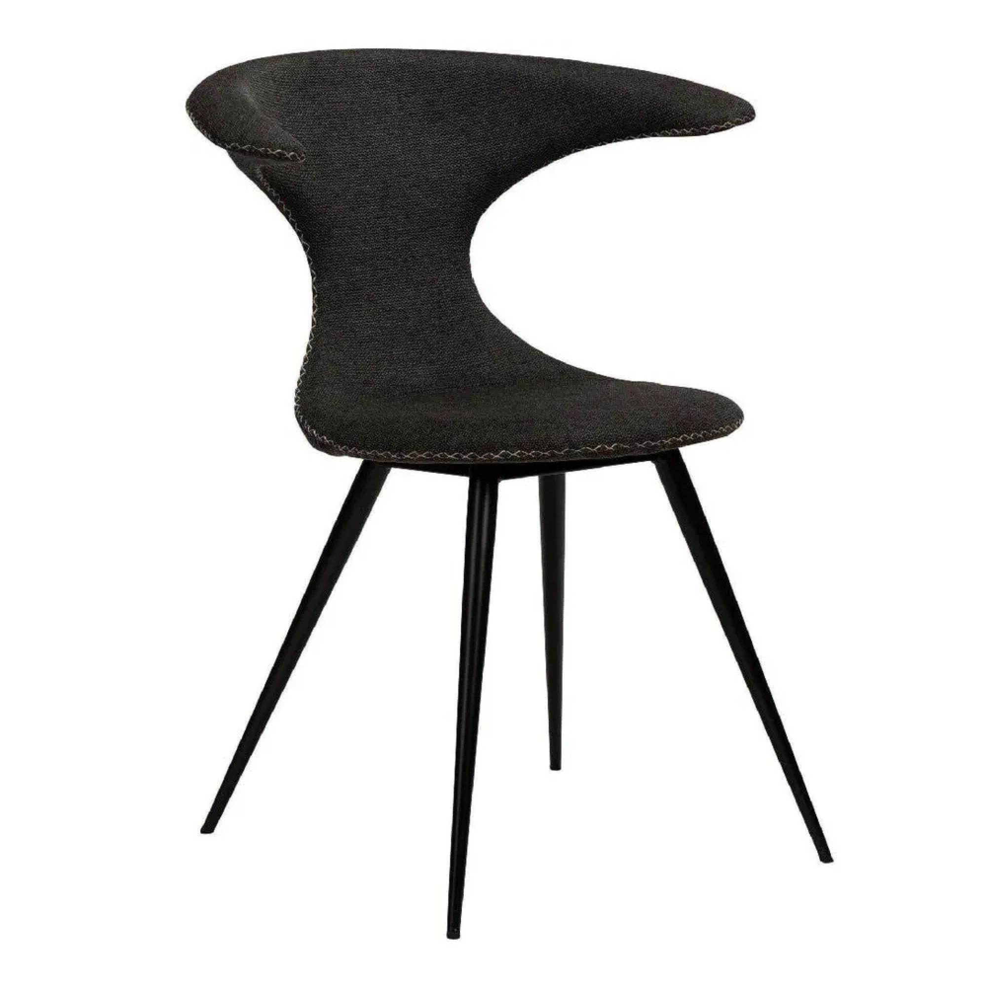 Clearance - Flair Crow Dining Chairs - Set of 2 - Black Fabric - FS404
