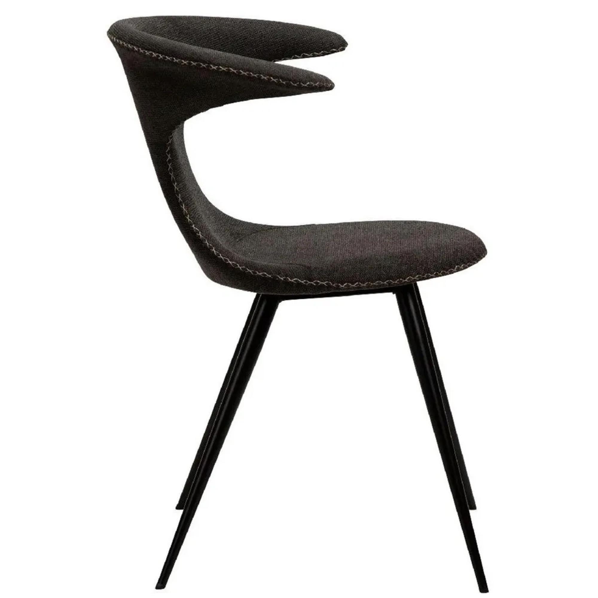 Clearance - Flair Crow Dining Chairs - Set of 2 - Black Fabric - FS404