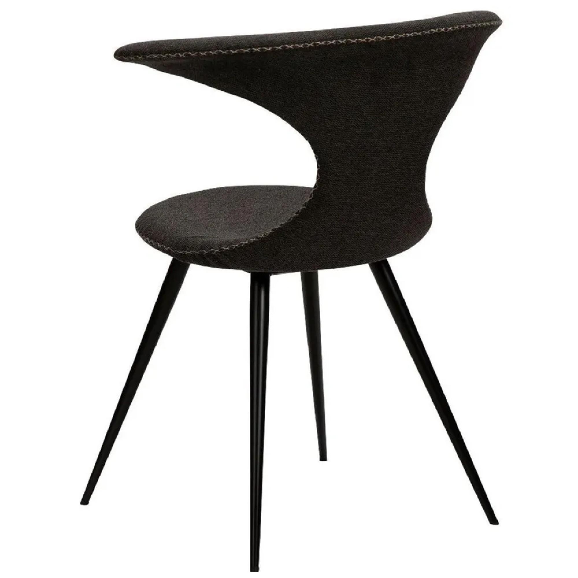 Clearance - Flair Crow Dining Chairs - Set of 2 - Black Fabric - FS404