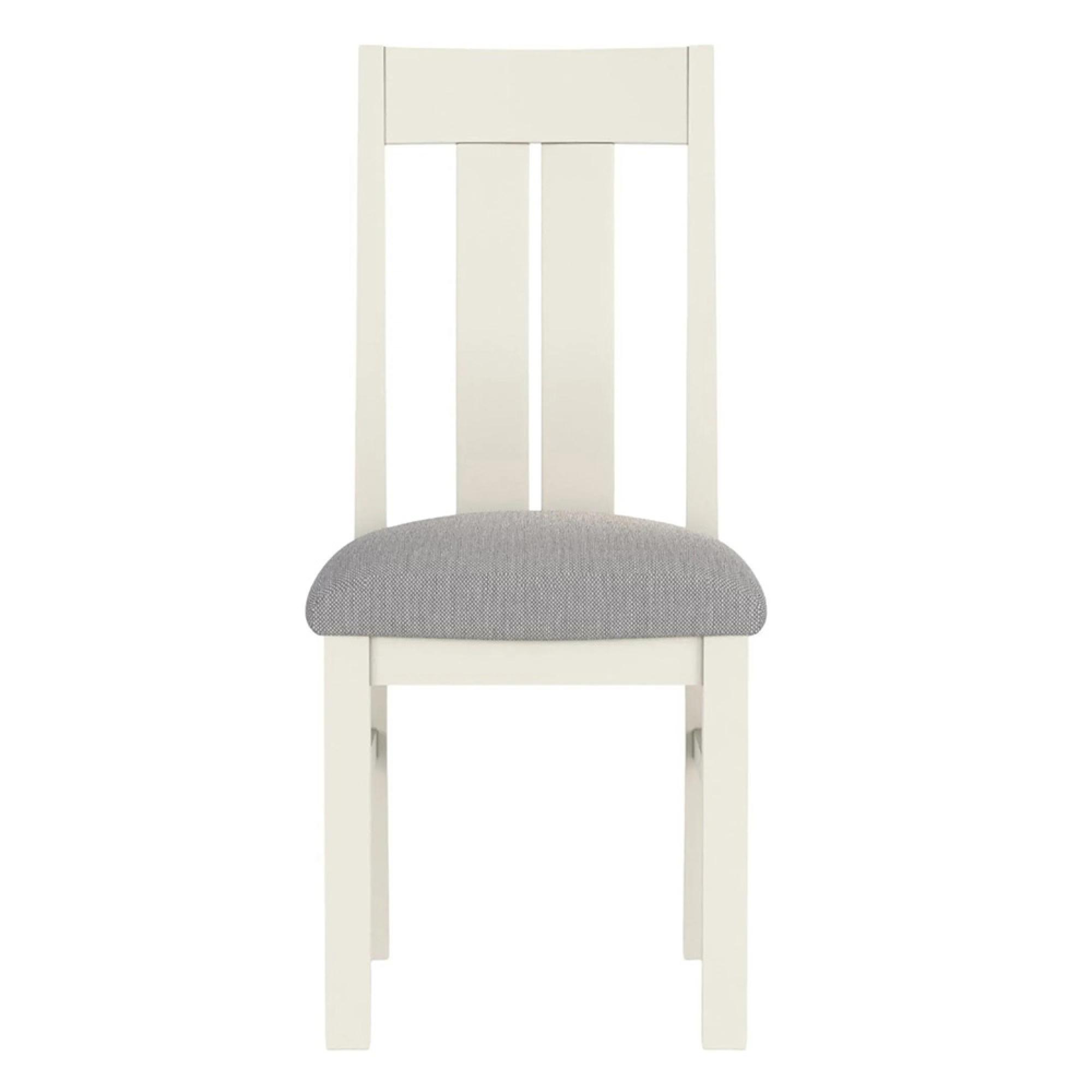 2 x Arden Grey Painted Slatted Back Dining Chair