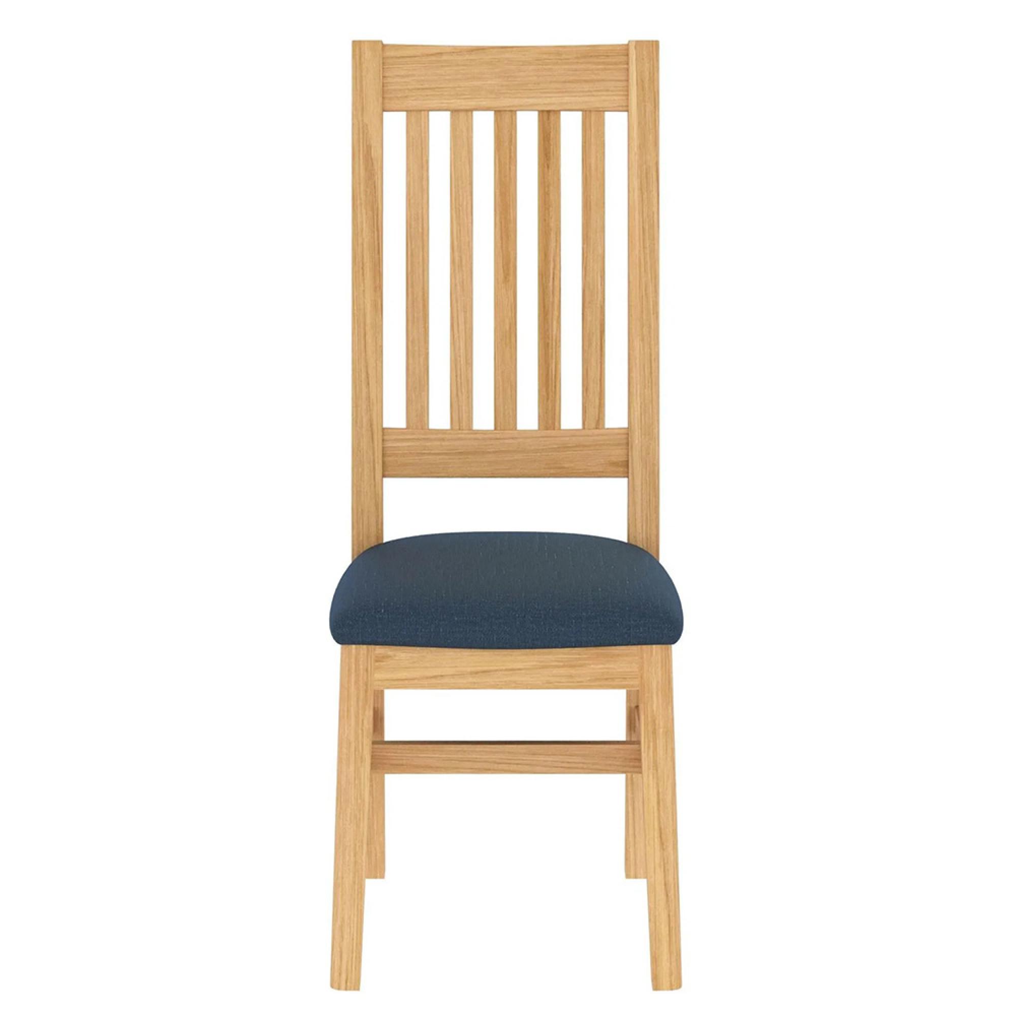 2 x Selene Oak Slatted Back Dining Chair