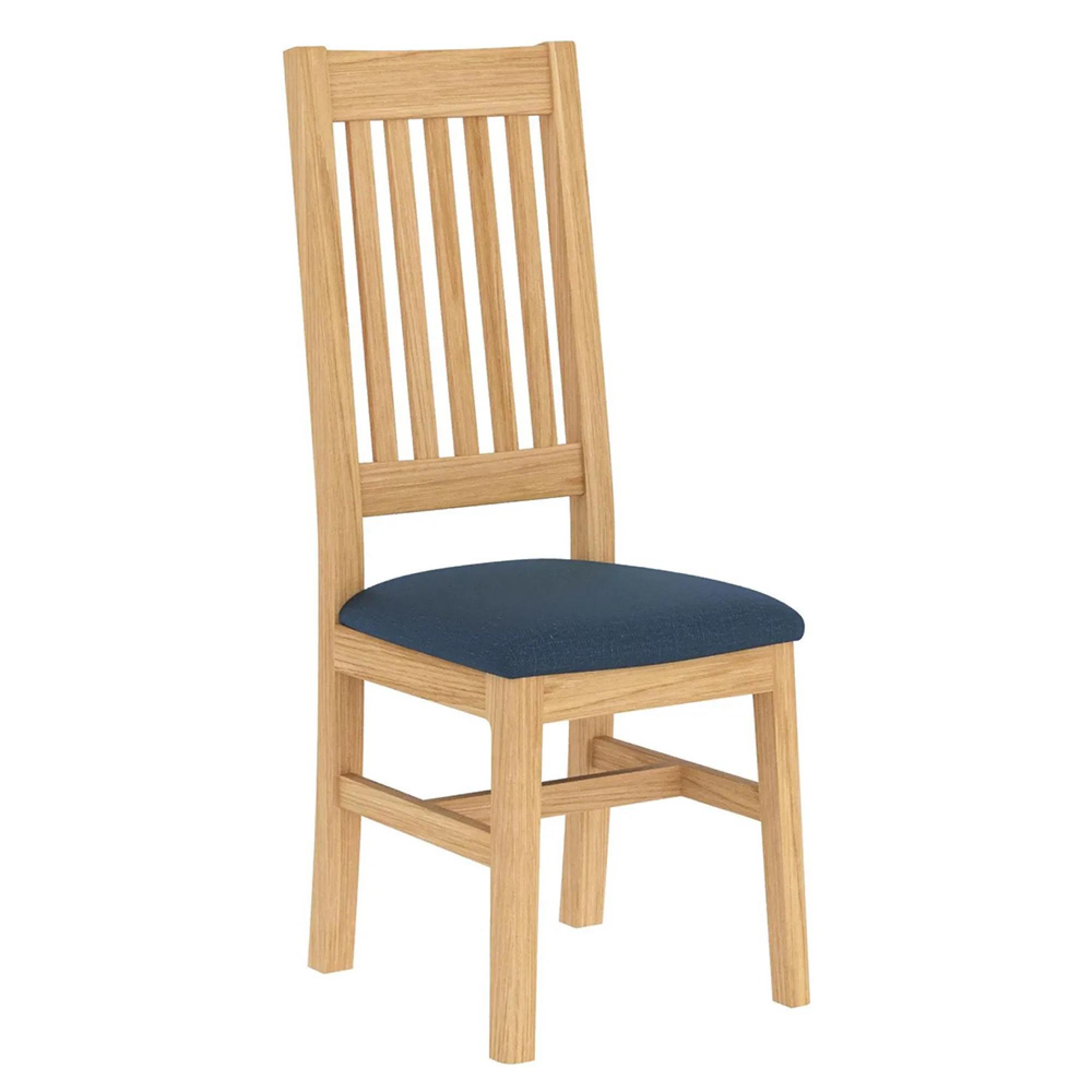 2 x Selene Oak Slatted Back Dining Chair