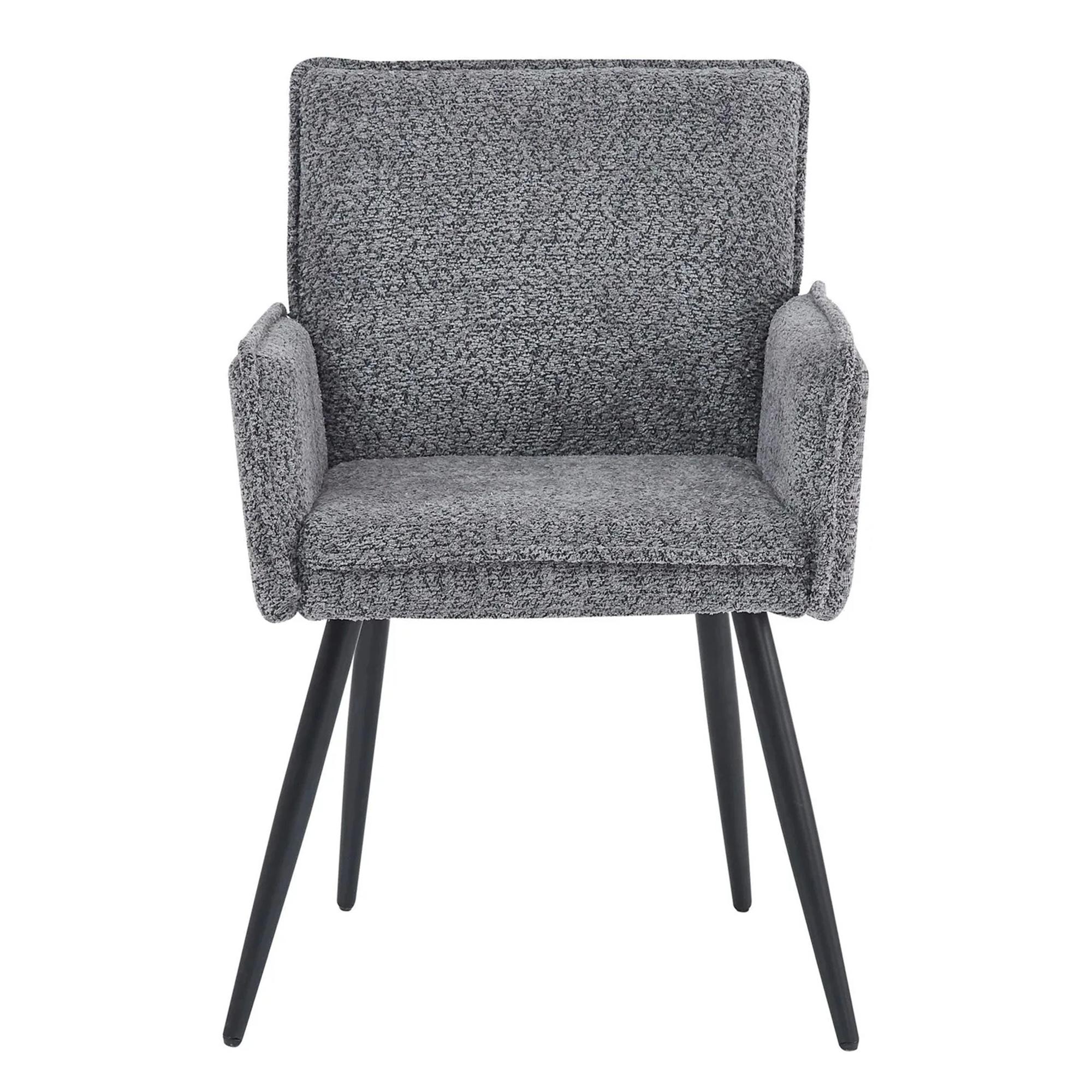 Monza Dining Armchair - Grey Fabric