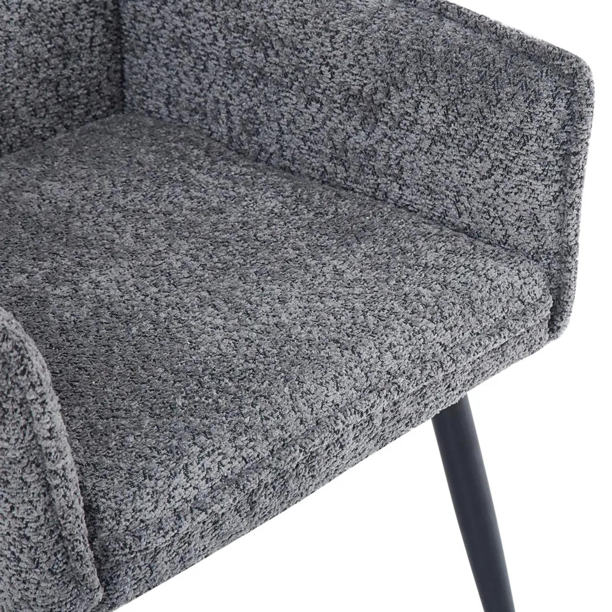 Monza Dining Armchair - Grey Fabric