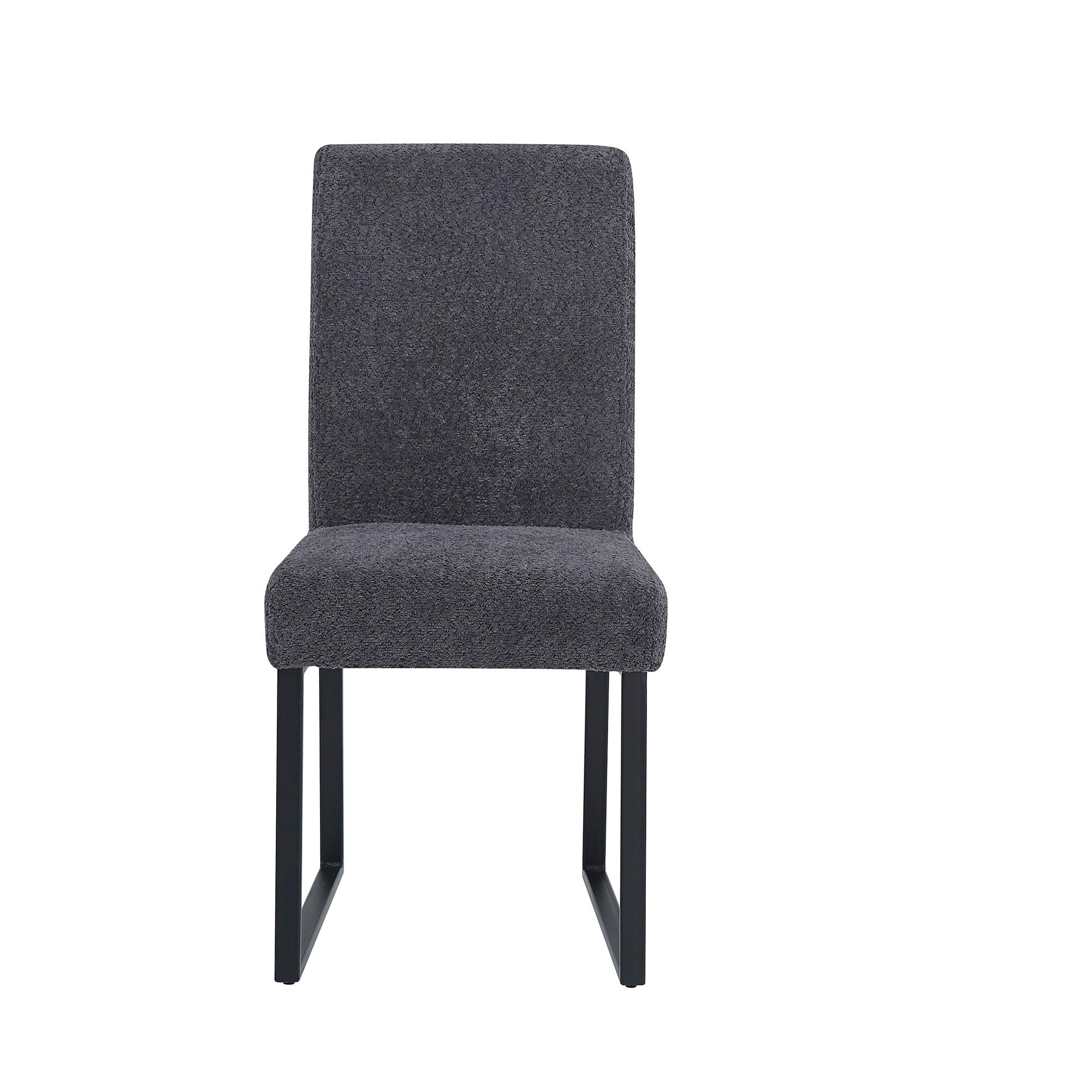Bronx Dining Chair - Dark Grey Fabric