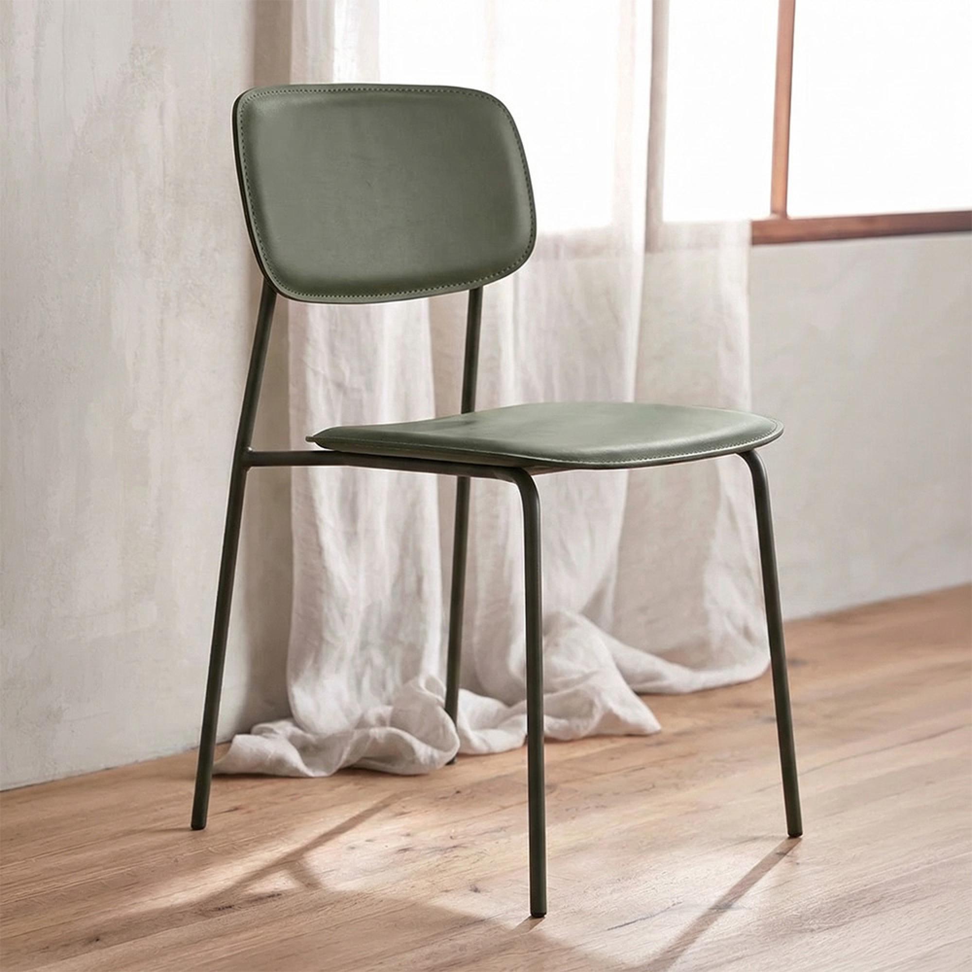 Esa Dining Chair - Faux Leather - Green