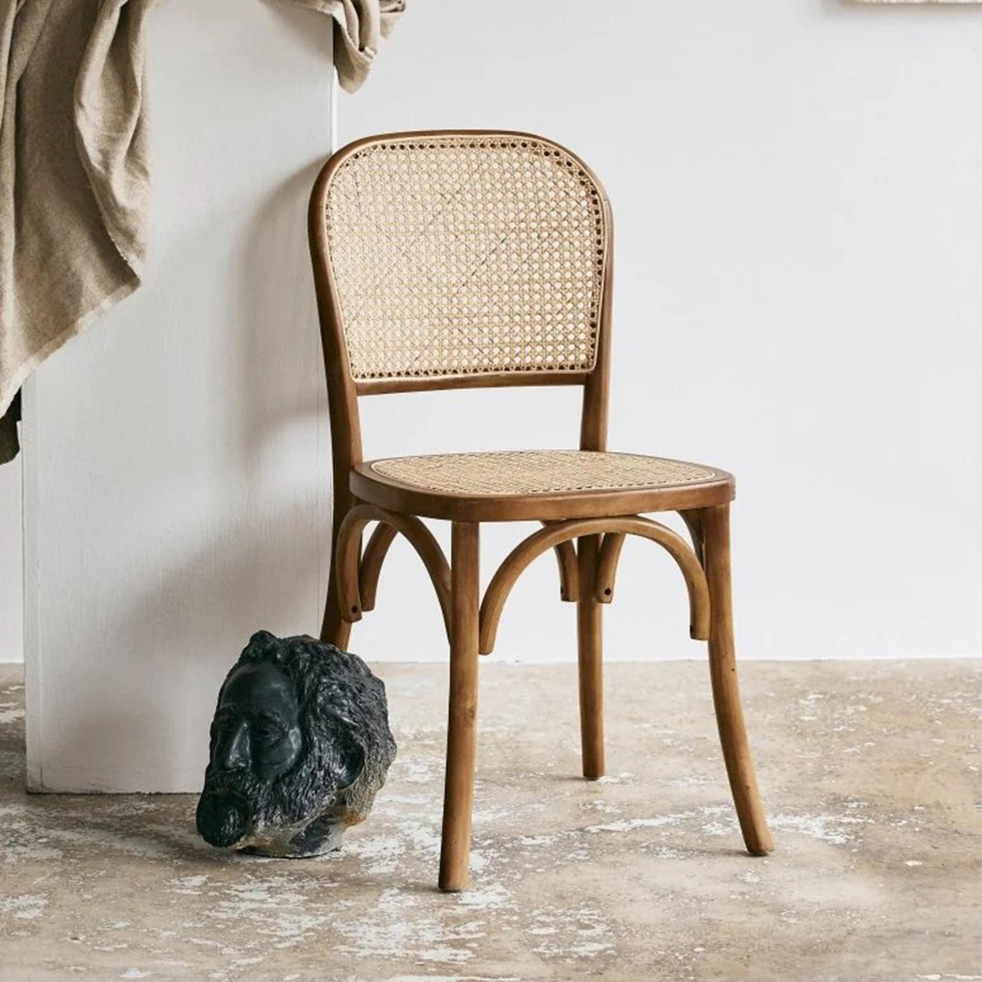 Wicky Dining Chairs - Set of 2 - Rattan - Brown