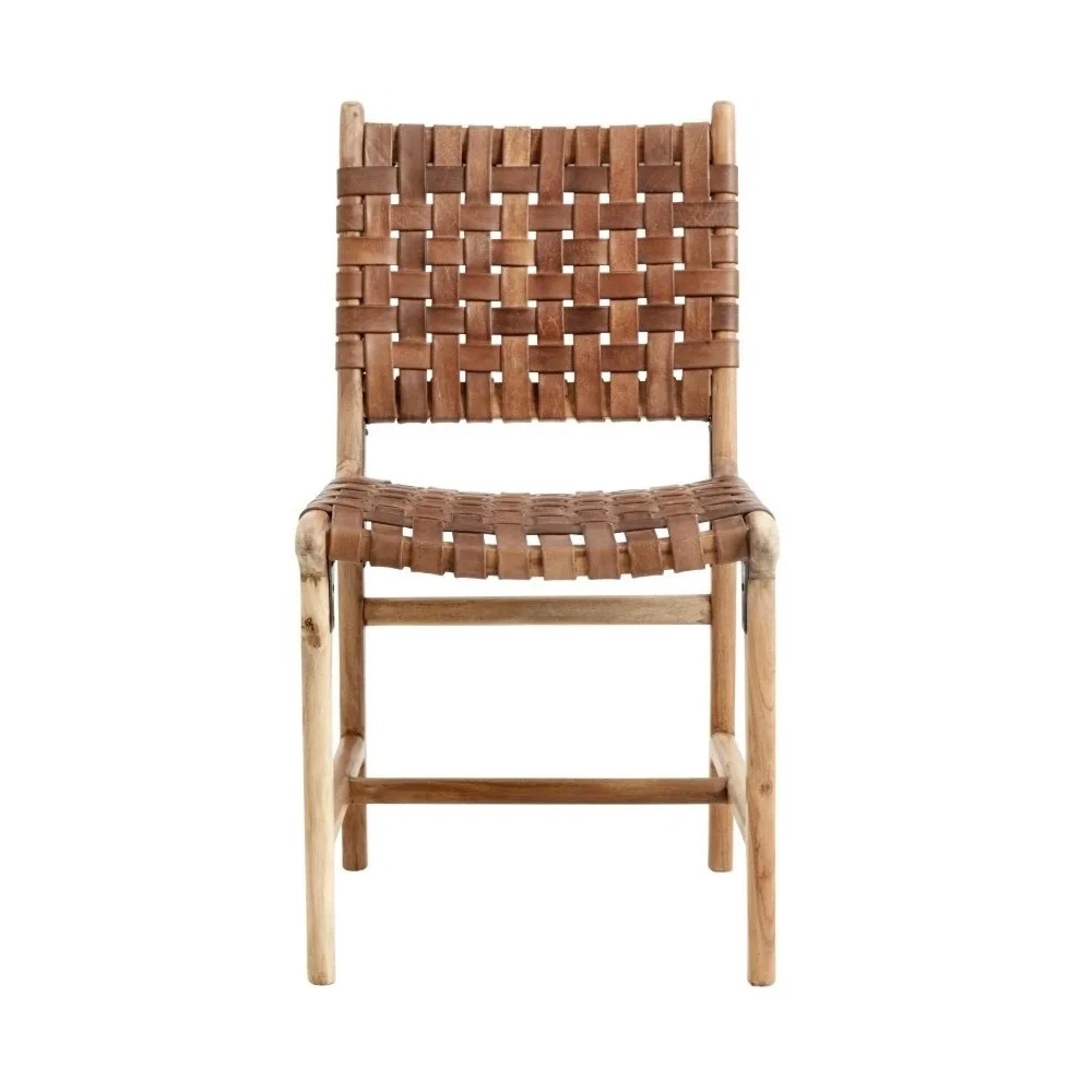 Aya Dining Chairs - Set of 2 - Buffalo Leather - Brown