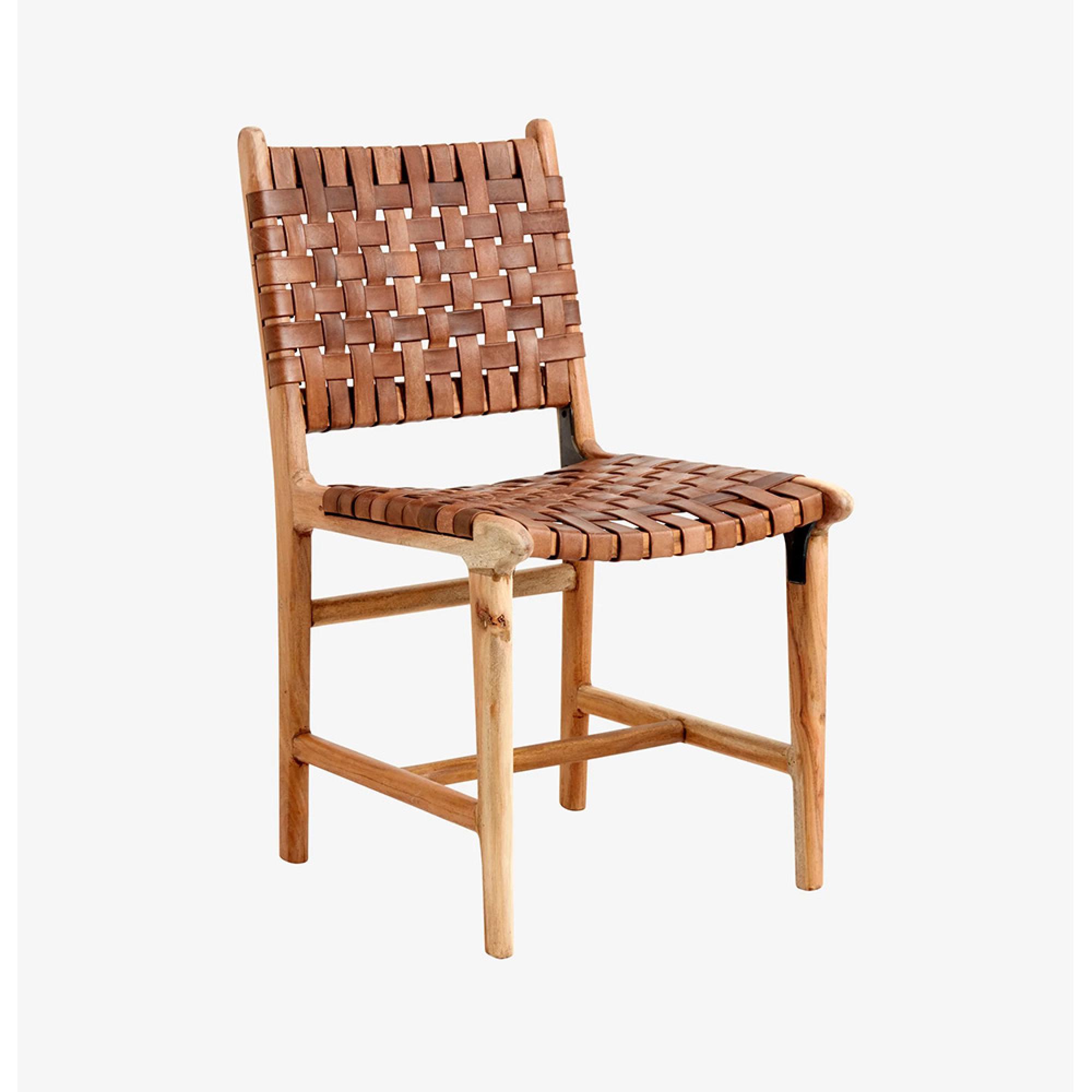 Aya Dining Chairs - Set of 2 - Buffalo Leather - Brown