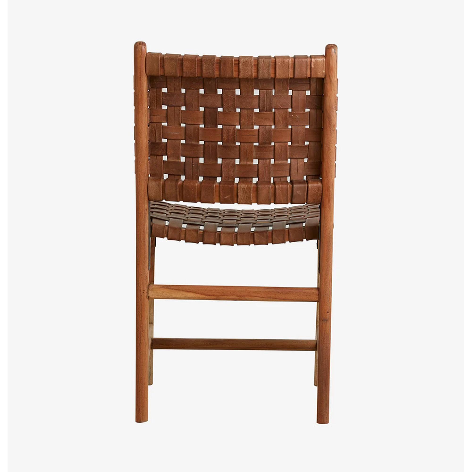 Aya Dining Chairs - Set of 2 - Buffalo Leather - Brown