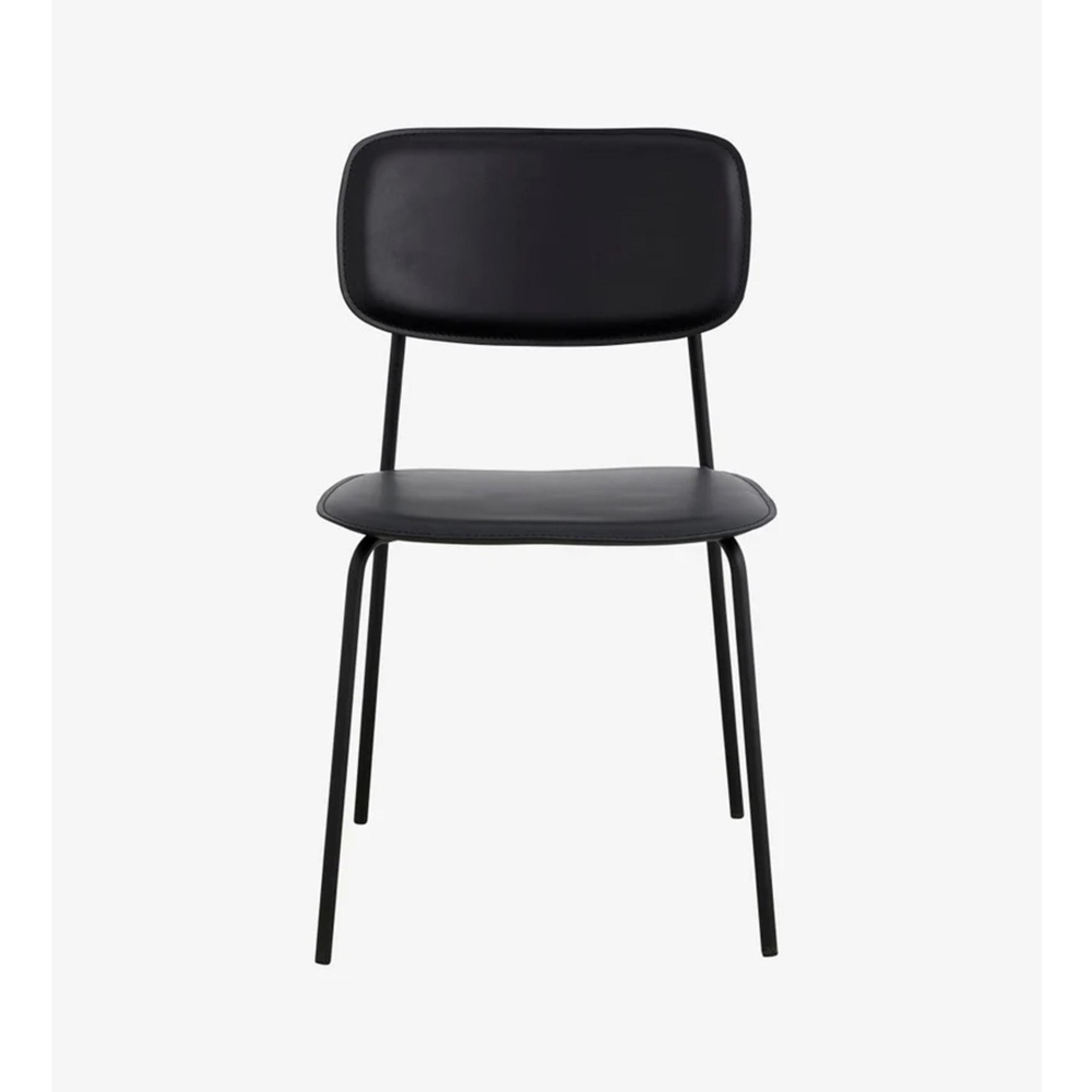 Esa Dining Chair - Faux Leather - Black