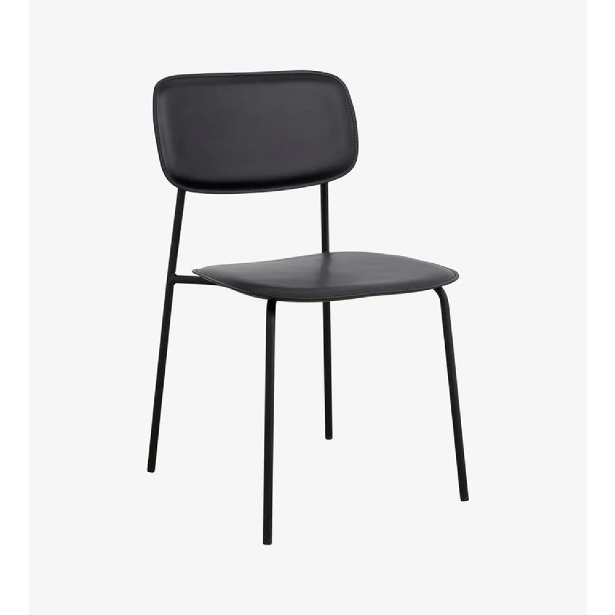 Esa Dining Chair - Faux Leather - Black