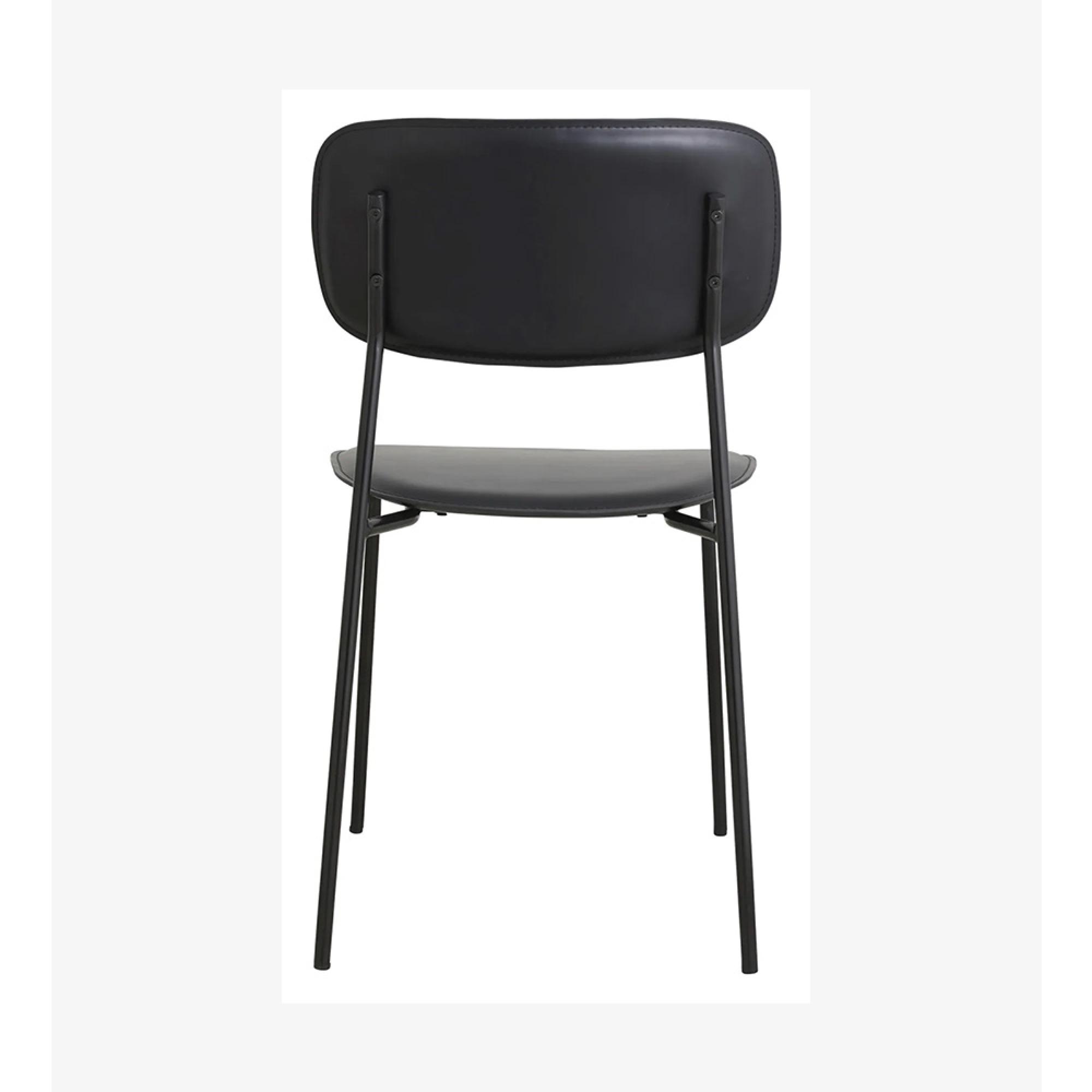 Esa Dining Chair - Faux Leather - Black