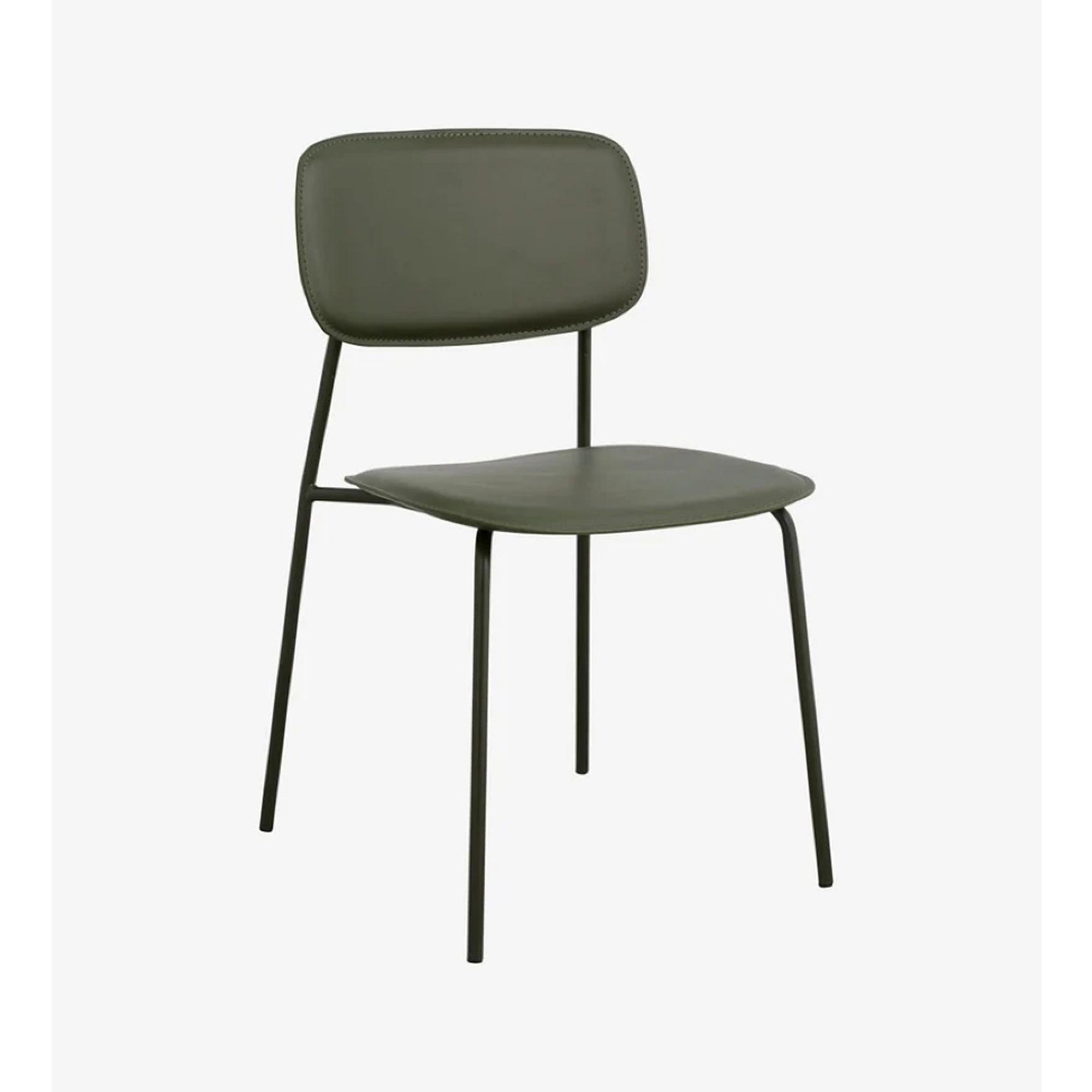 Esa Dining Chair - Faux Leather - Green