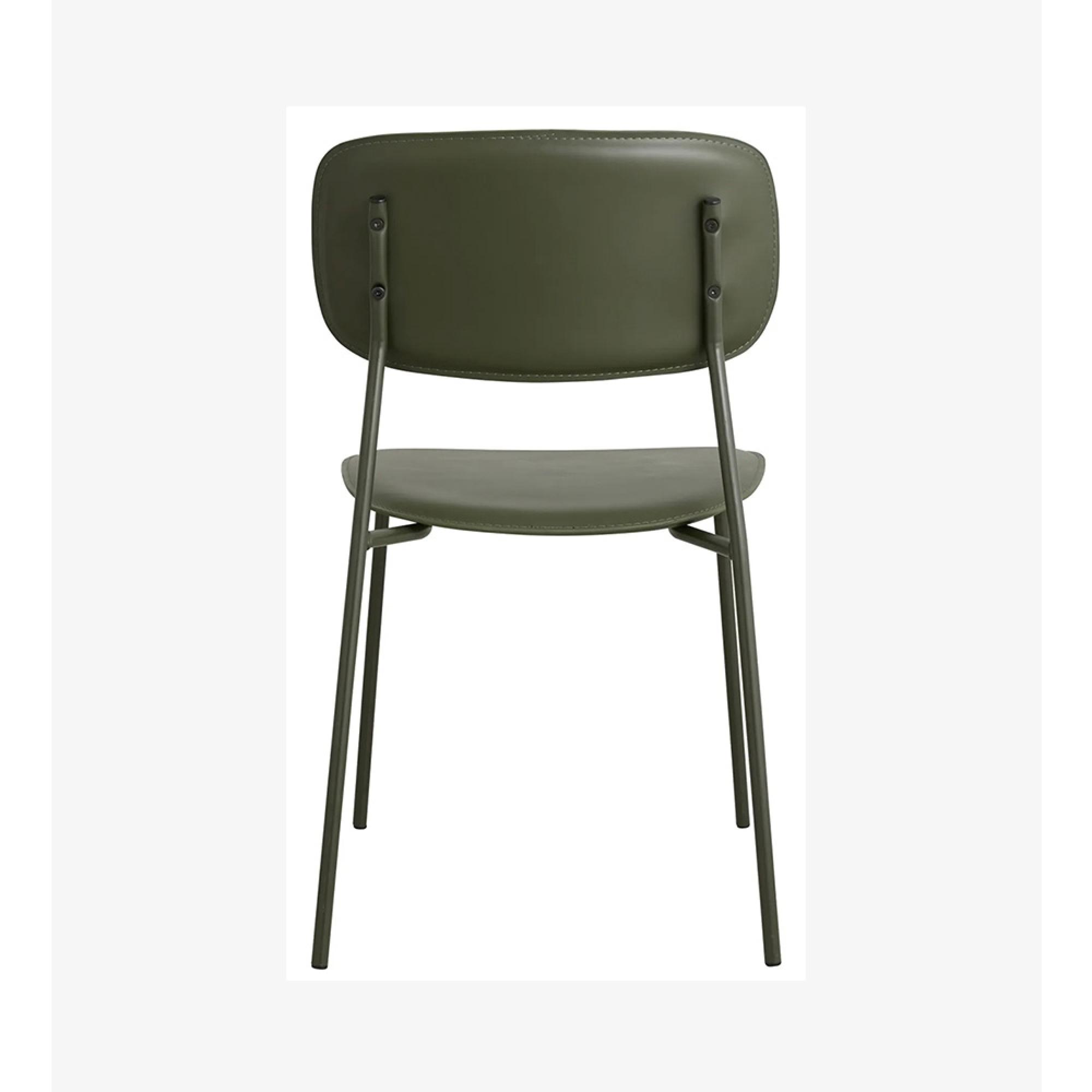 Esa Dining Chair - Faux Leather - Green