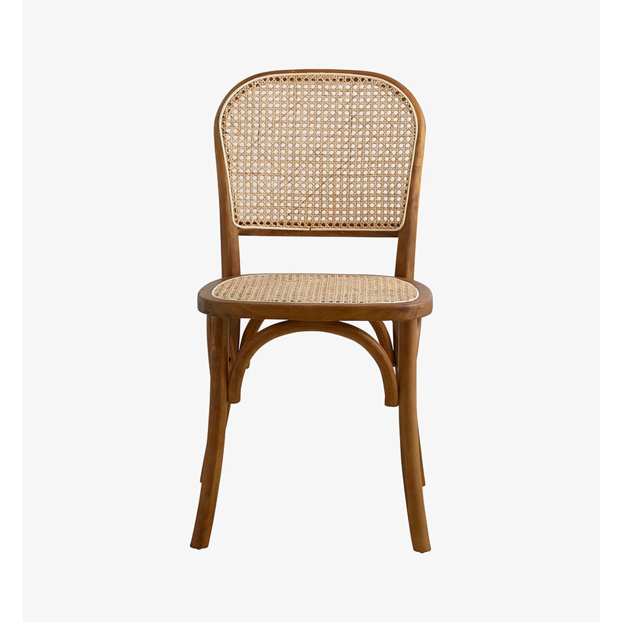 Wicky Dining Chairs - Set of 2 - Rattan - Brown