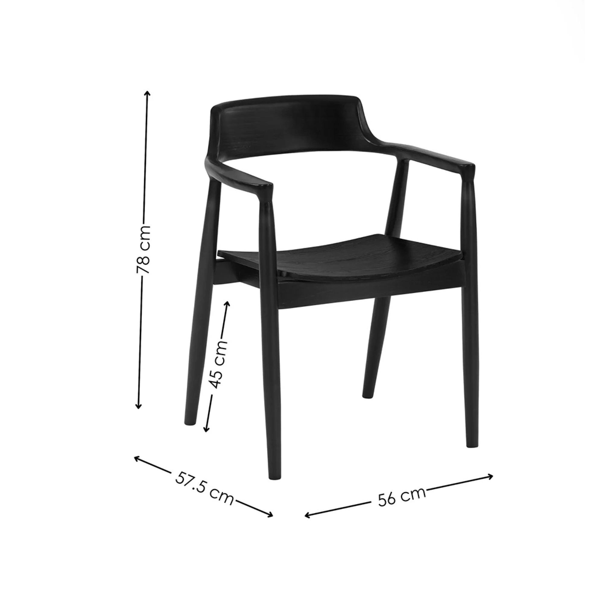 Franklin Dining Armchair - Set of 2 - Black