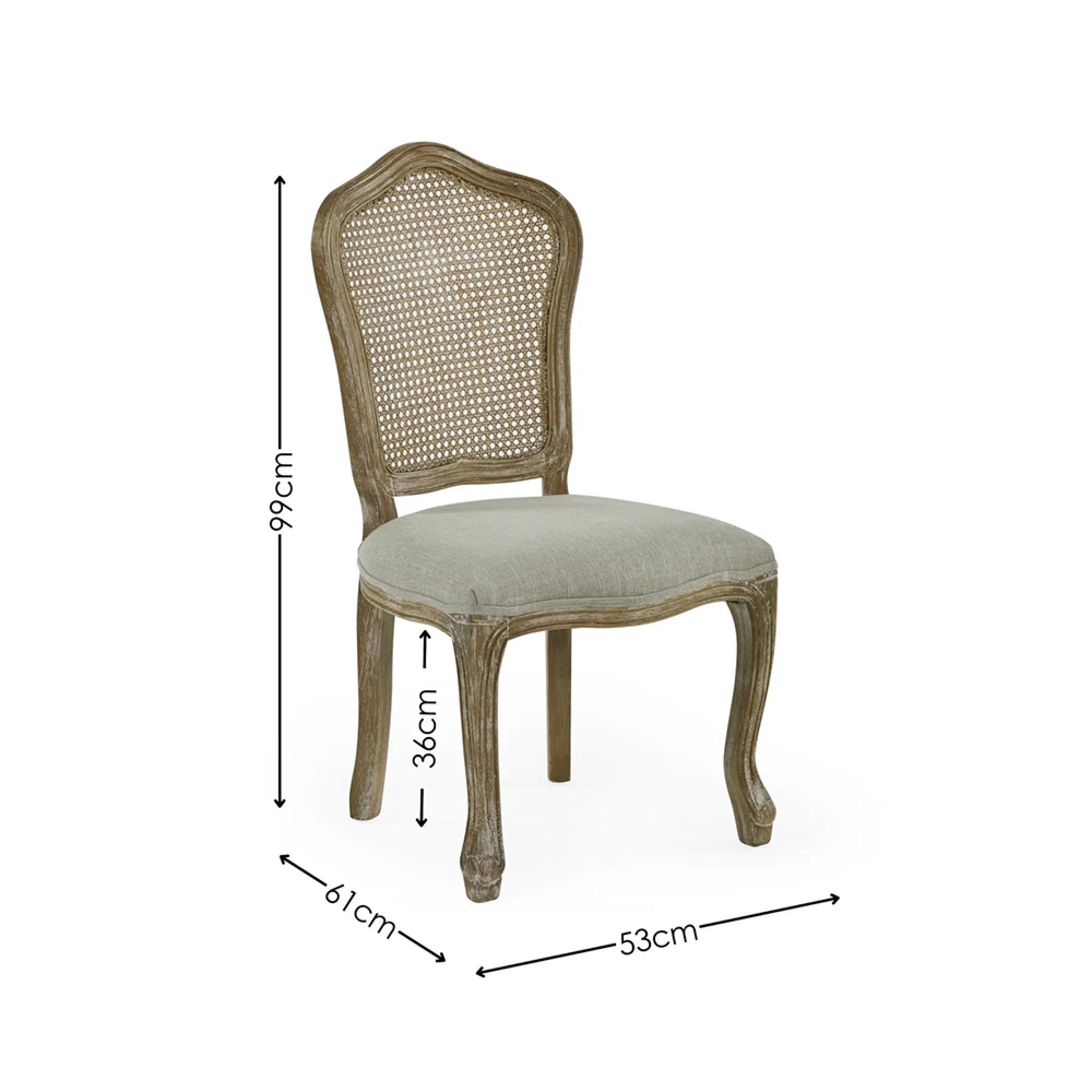 Camille Dining Chair - Set of 2 - Limed Oak