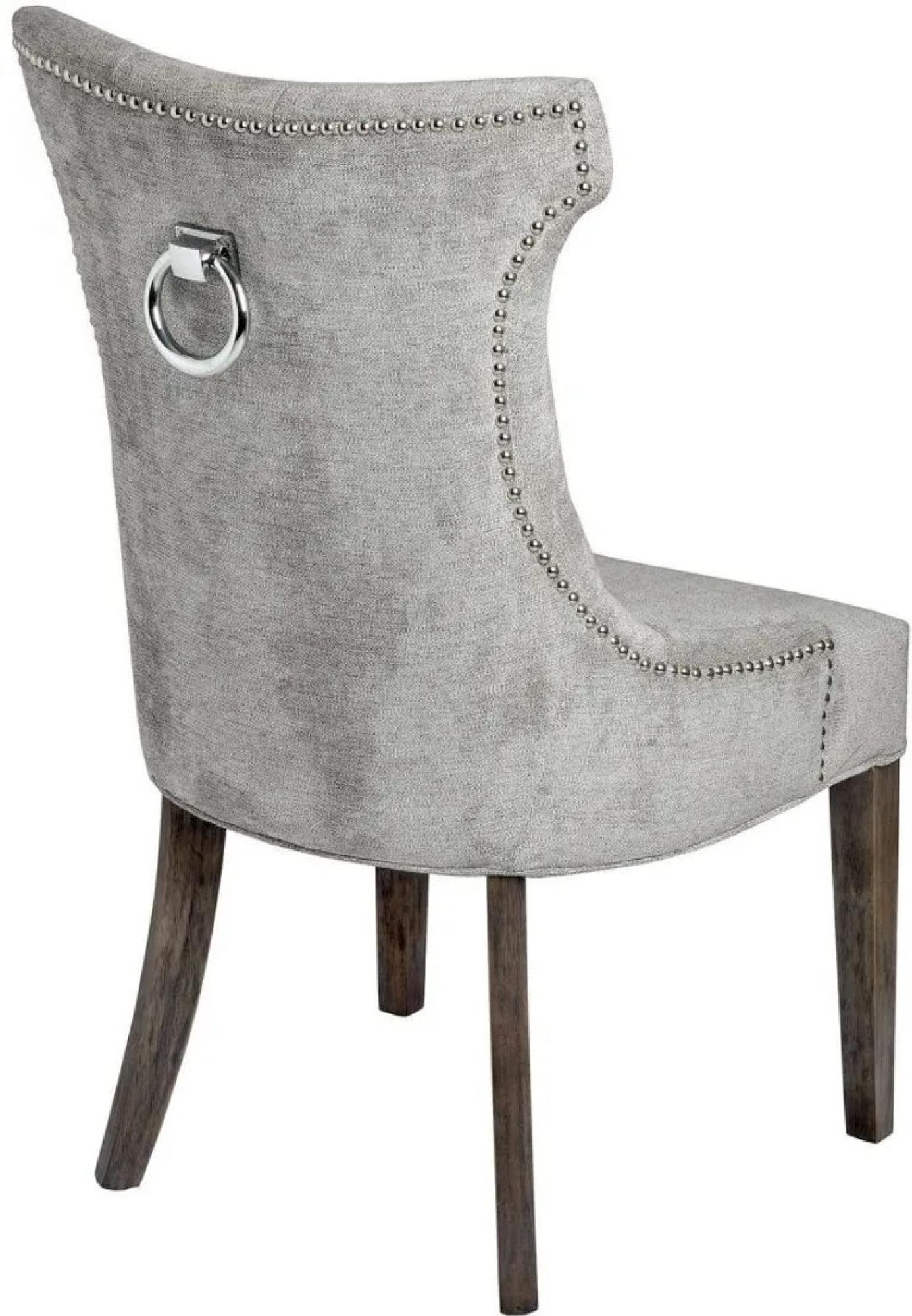 Clearance - Dining Chairs - Set of 2 - High Wing - Ring Pull - Silver - FSS155