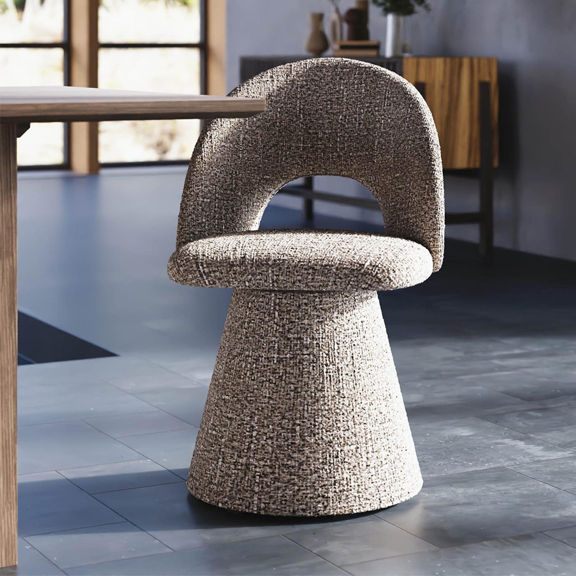 Hoopla Swivel Dining Chair - Set of 2 - Terrazzo Fabric