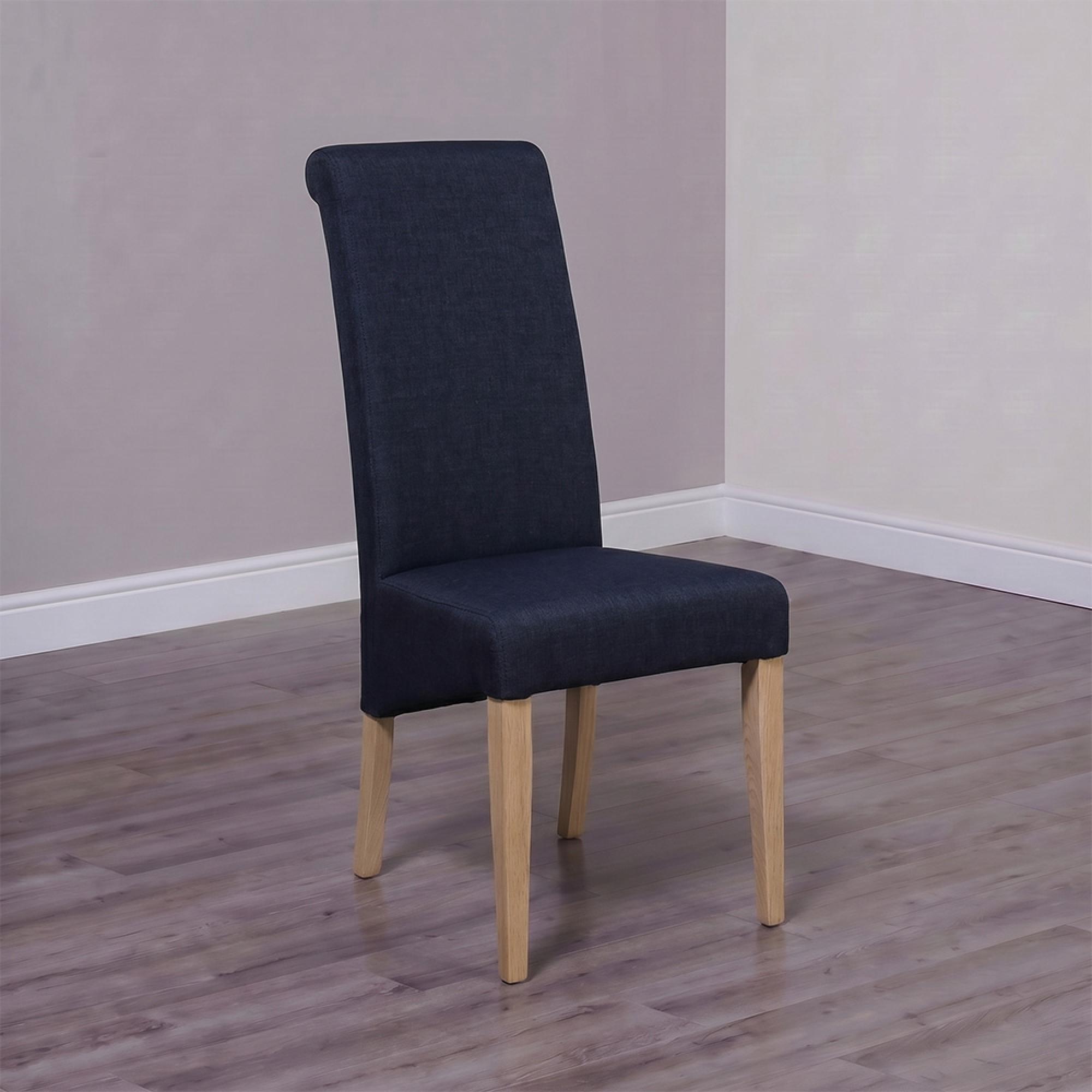 Italia Dining Chair - Set of 2 - Charcoal Fabric
