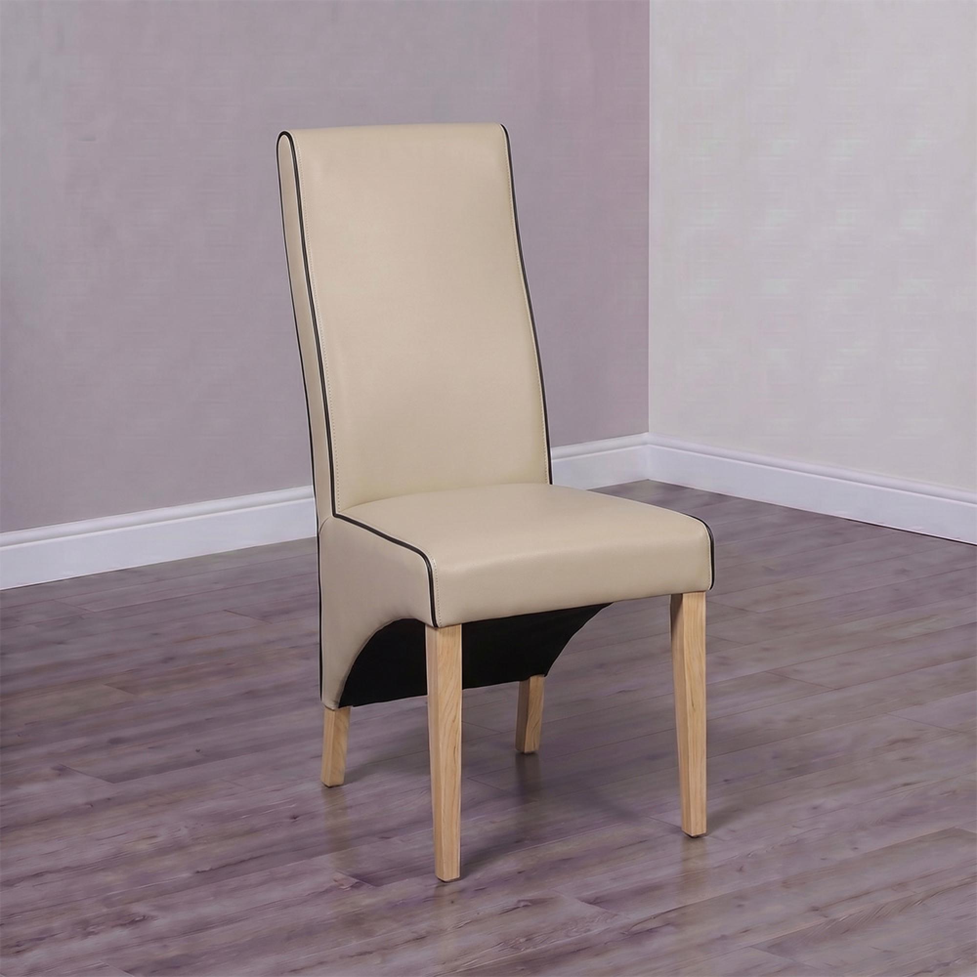 Wave Dining Chair - Set of 2 - Noir Contrast Piping Silverstone Matt Bone