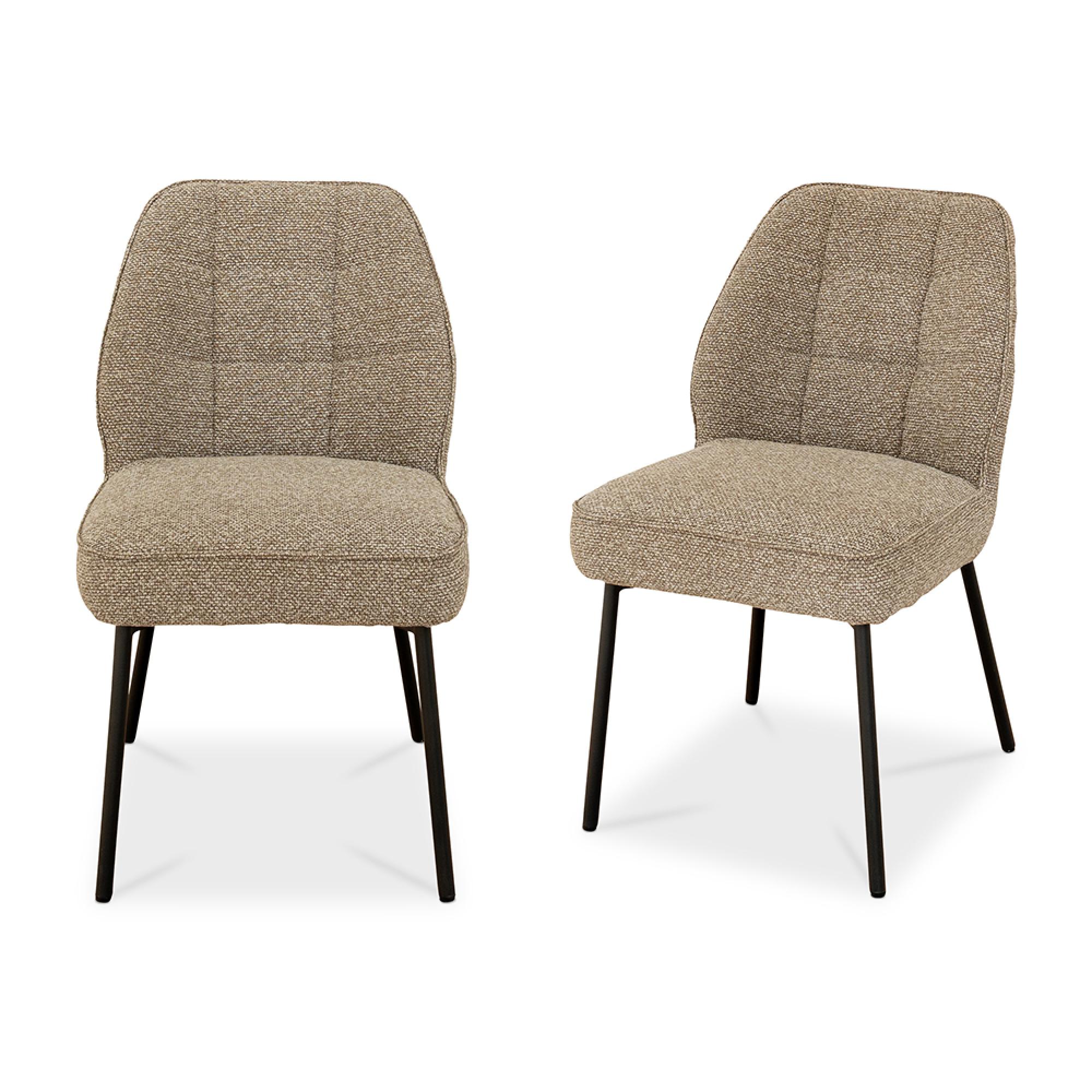 Banbury Dining Chairs - Set of 2 - Fabric - Mocha Chenille