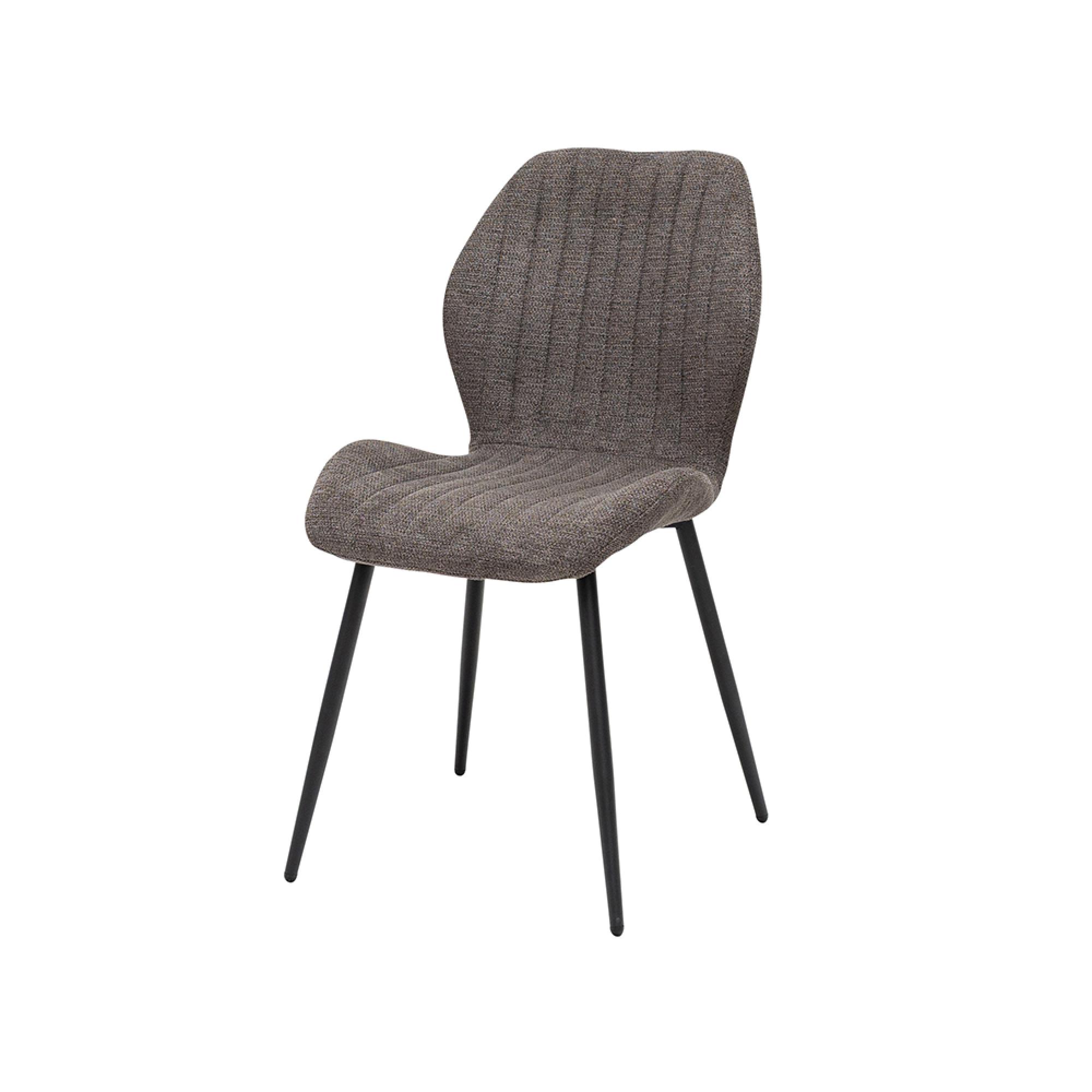Bardo Dining Chairs - Set of 2 - Fabric - Charcoal