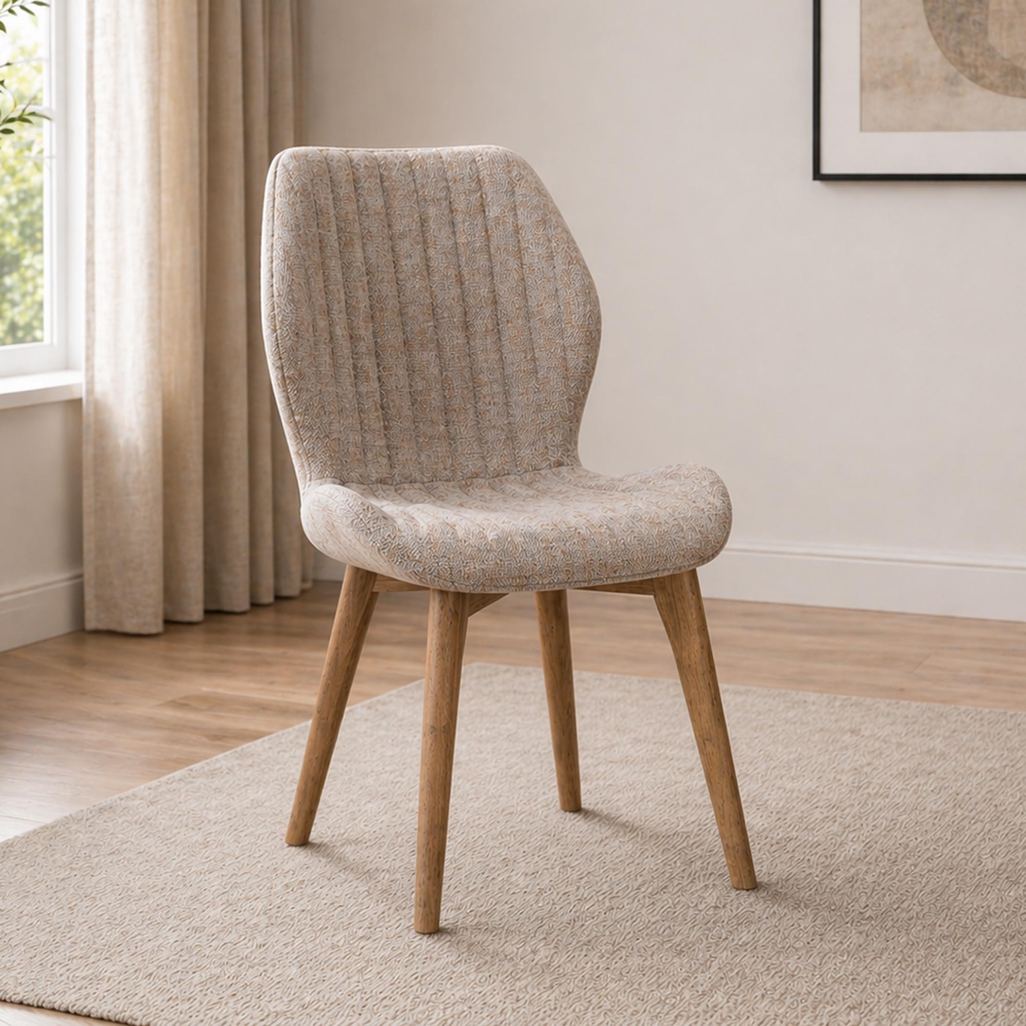 Dawson Dining Chairs - Set of 2 - Fabric - Mocha