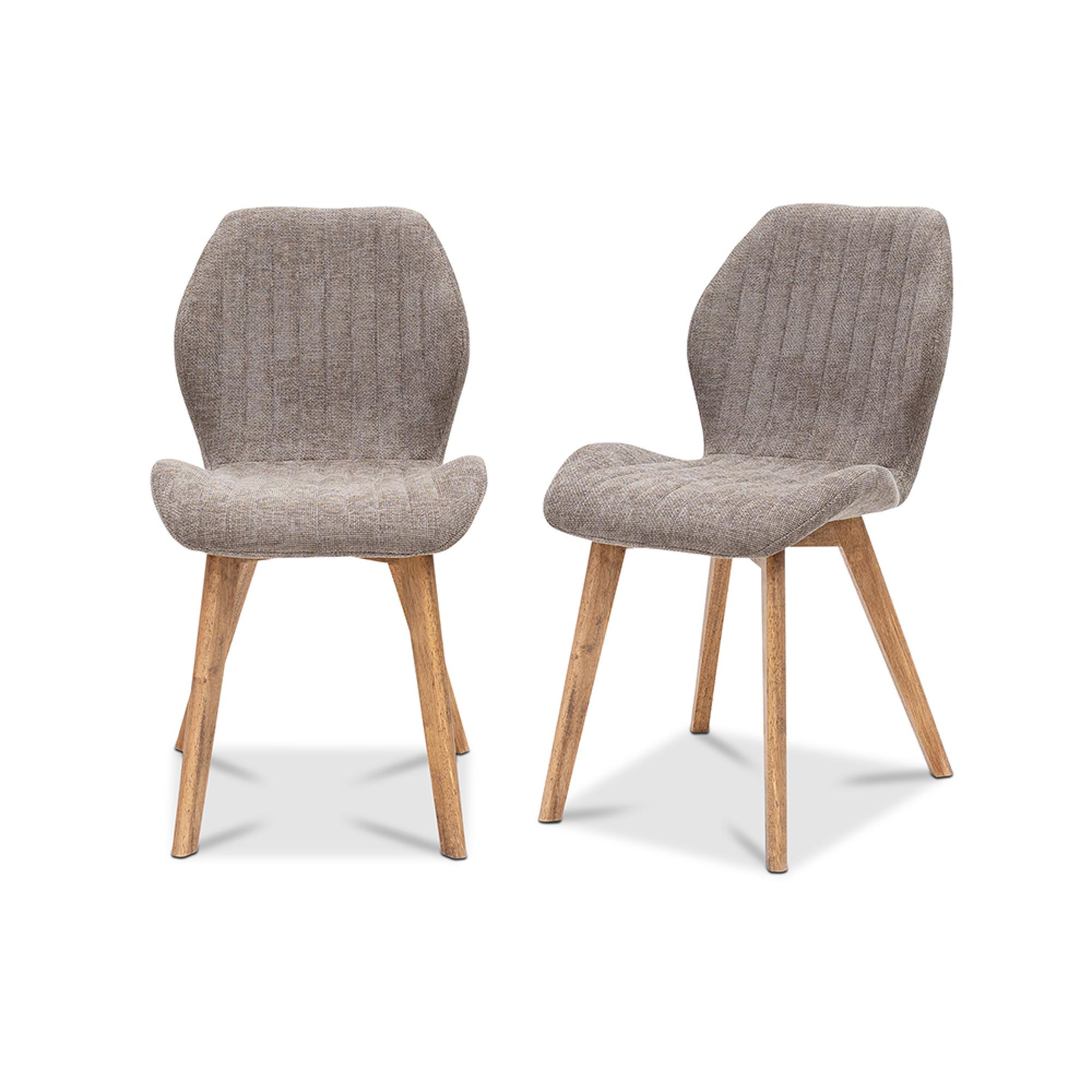Dawson Dining Chairs - Set of 2 - Fabric - Mocha