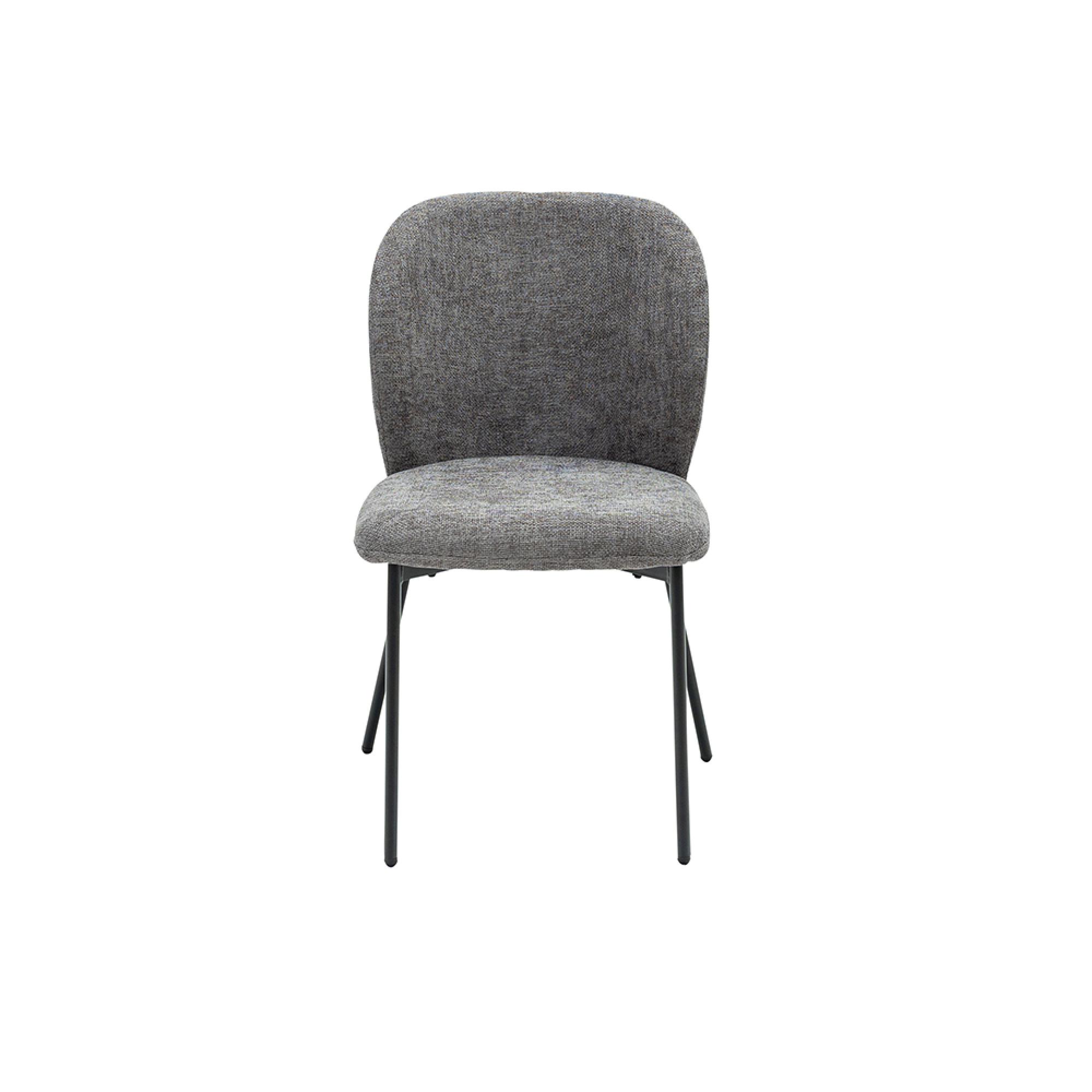 Faro Dining Chairs - Set of 2 - Fabric - Charcoal