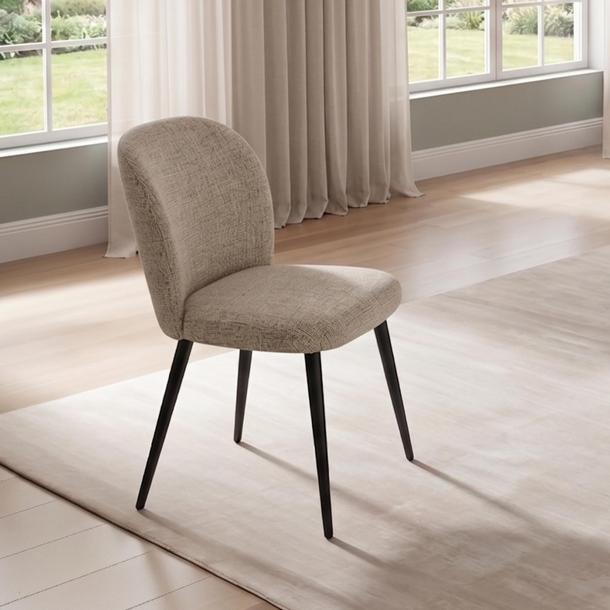 Rialto Dining Chairs - Set of 2 - Fabric - Chenille