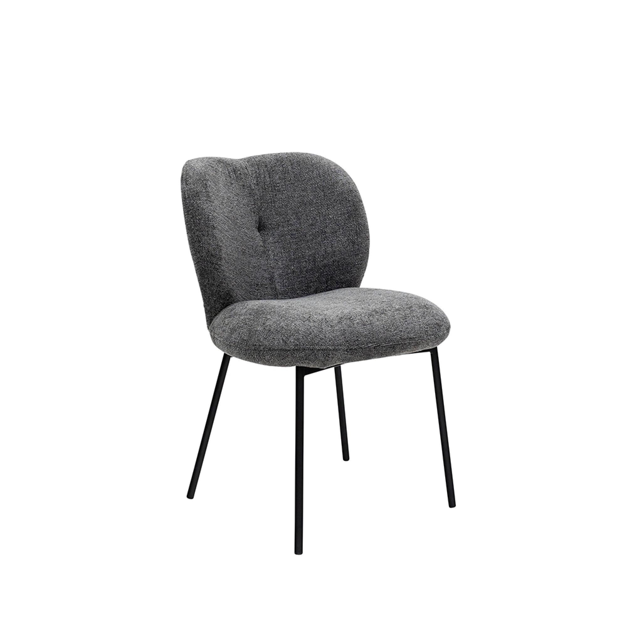 Opal Dining Chairs - Set of 2 - Fabric - Grey