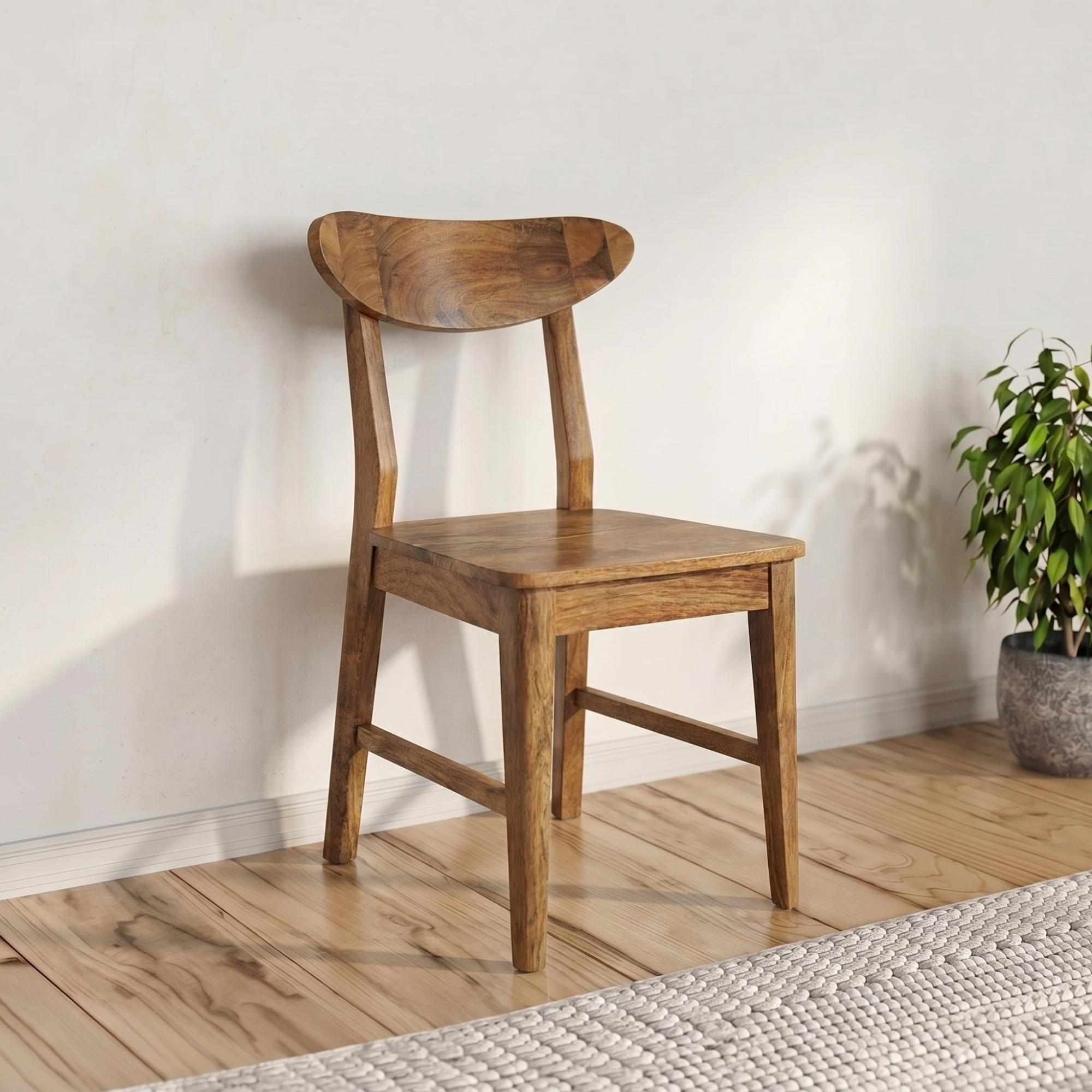Surya Century Dining Chairs - Set of 2 - Solid Mango Wood