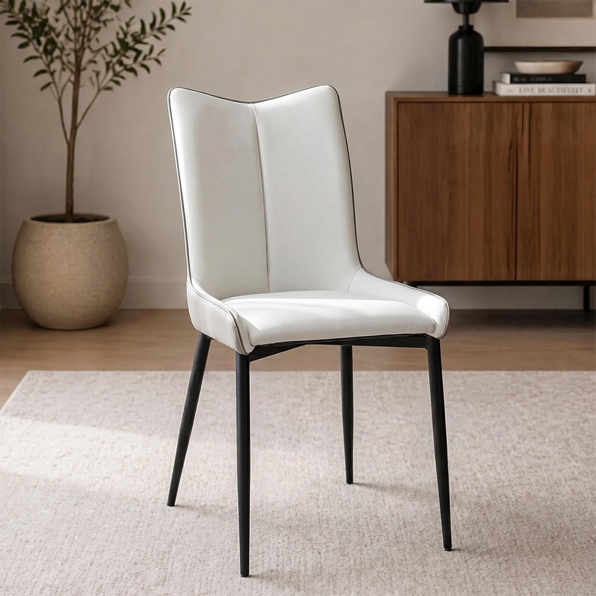 Nardo Dining Chair - Set of 2 - Grey Faux Leather